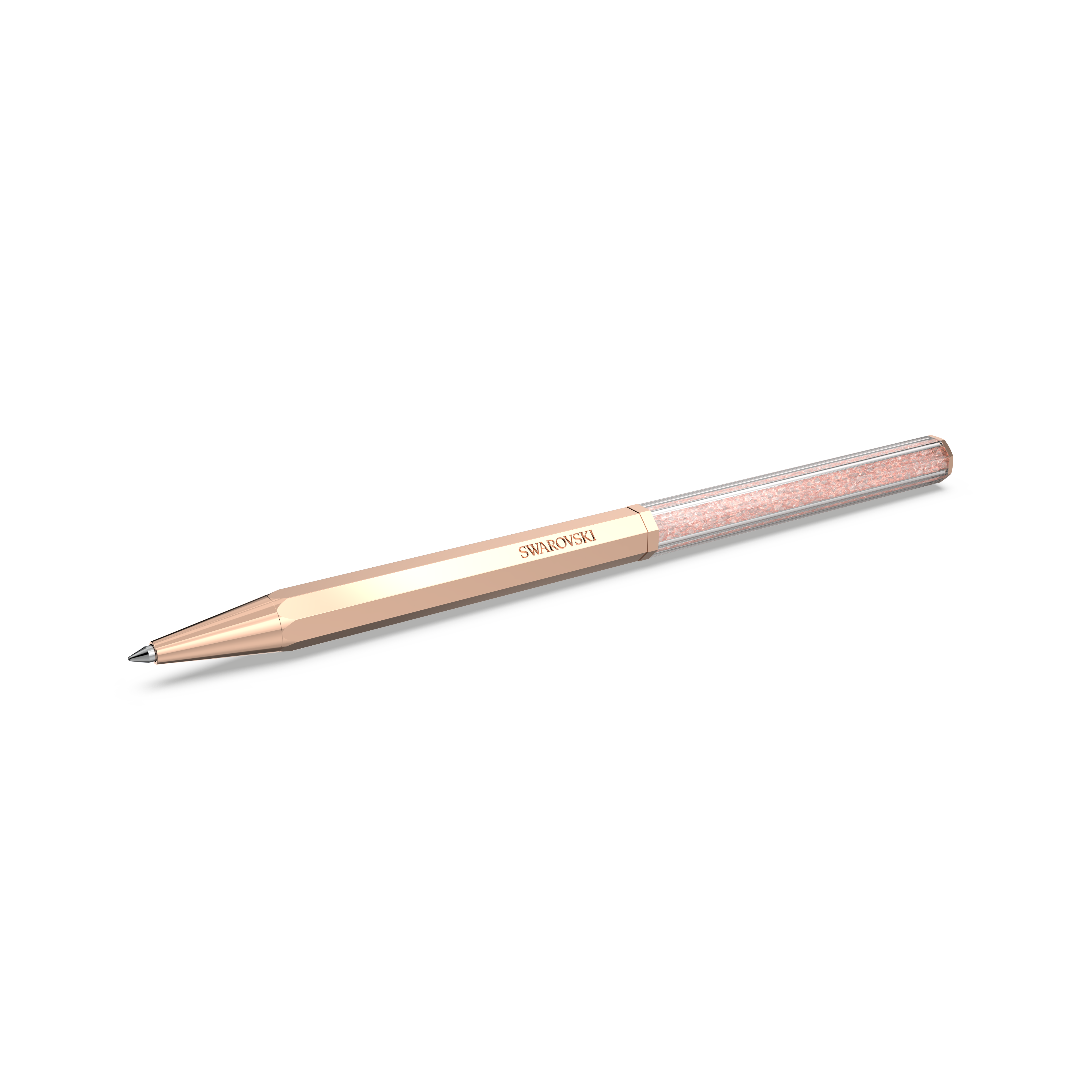 Swarovski Crystalline ballpoint pen, Octagon shape, Rose gold tone, Rose gold-tone plated 5654065