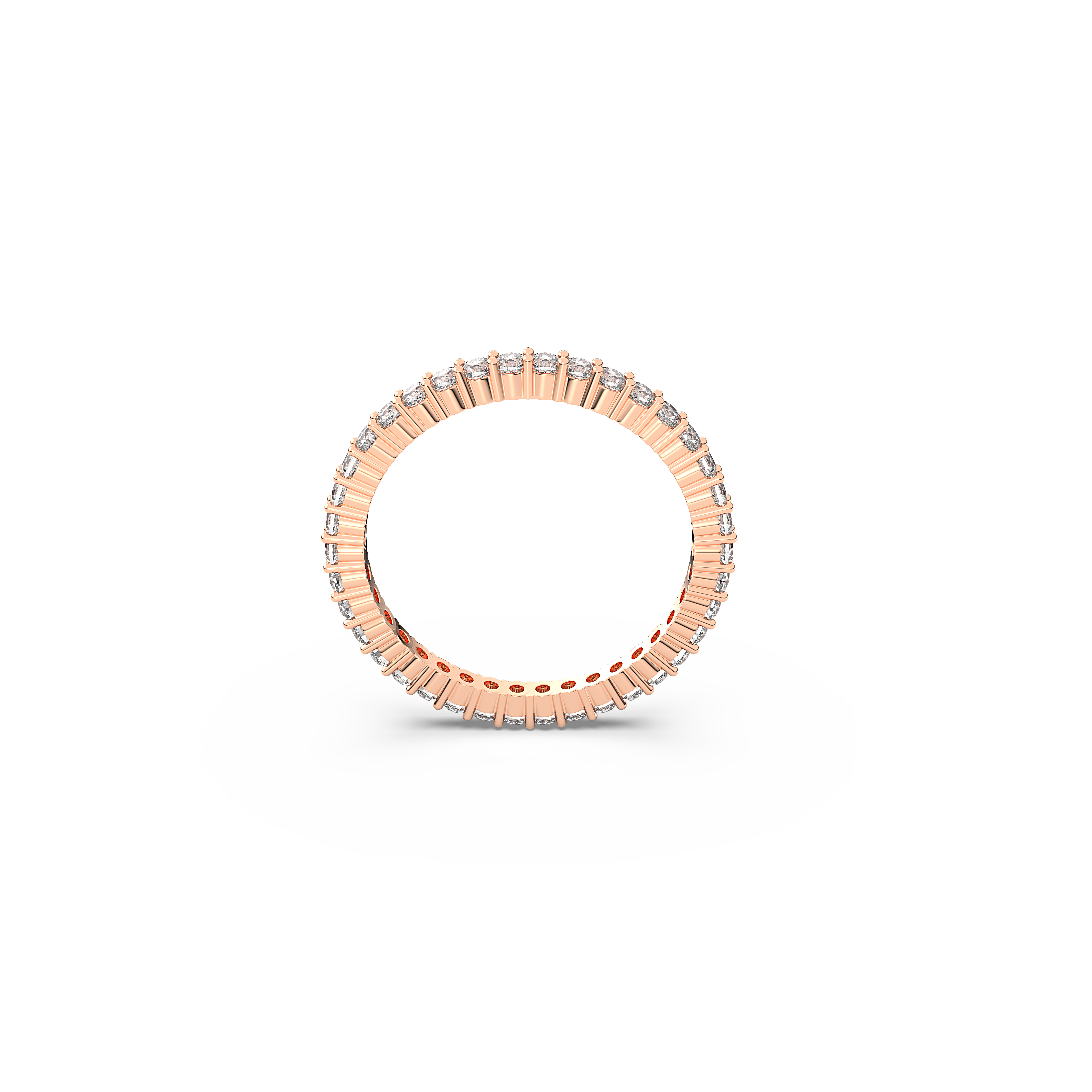 SWAROVSKI VITTORE RING, ROUND CUT, WHITE, ROSE GOLD-TONE FINISH
