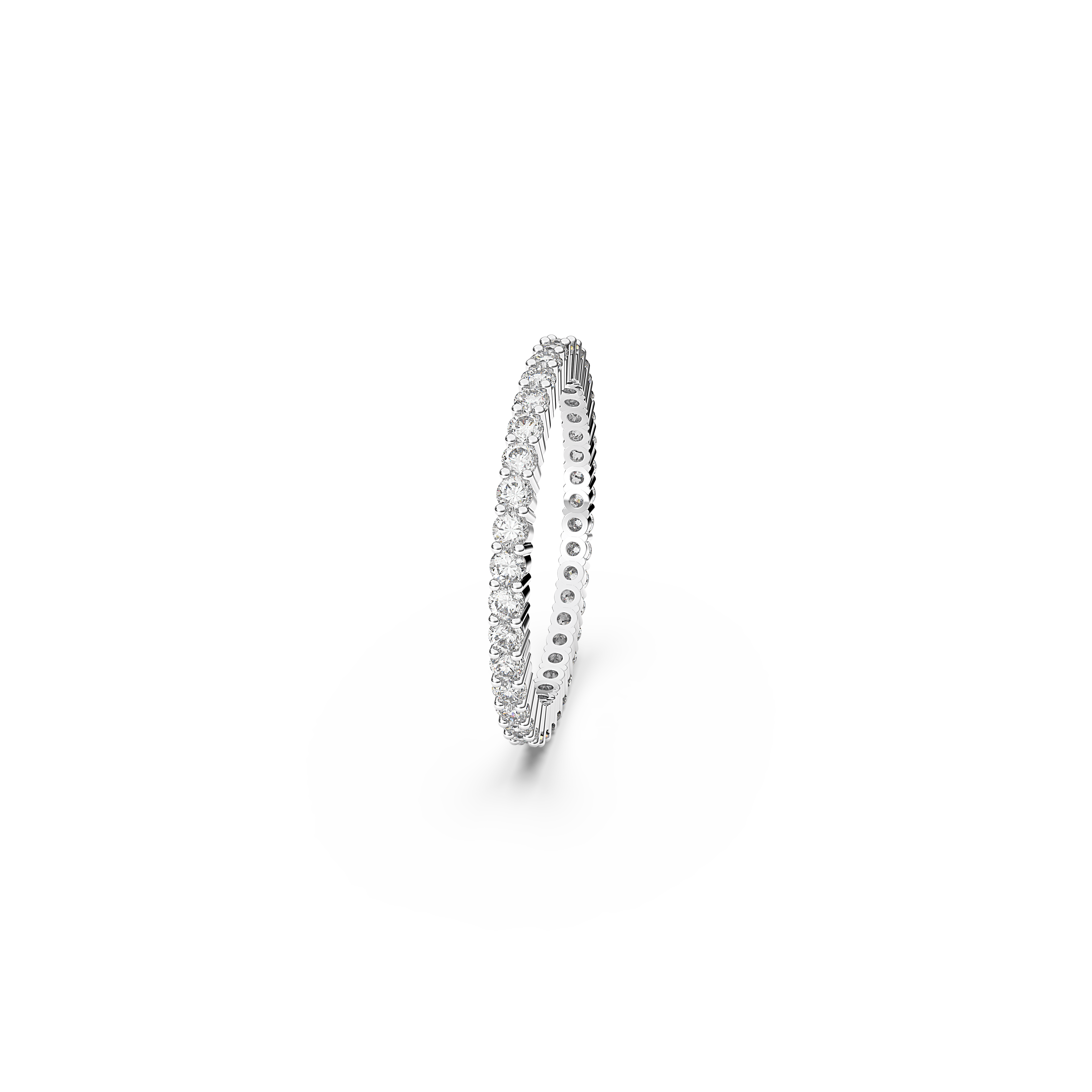 Swarovski Matrix Vittore ring, Round cut, White, Silver-tone finish 5656298