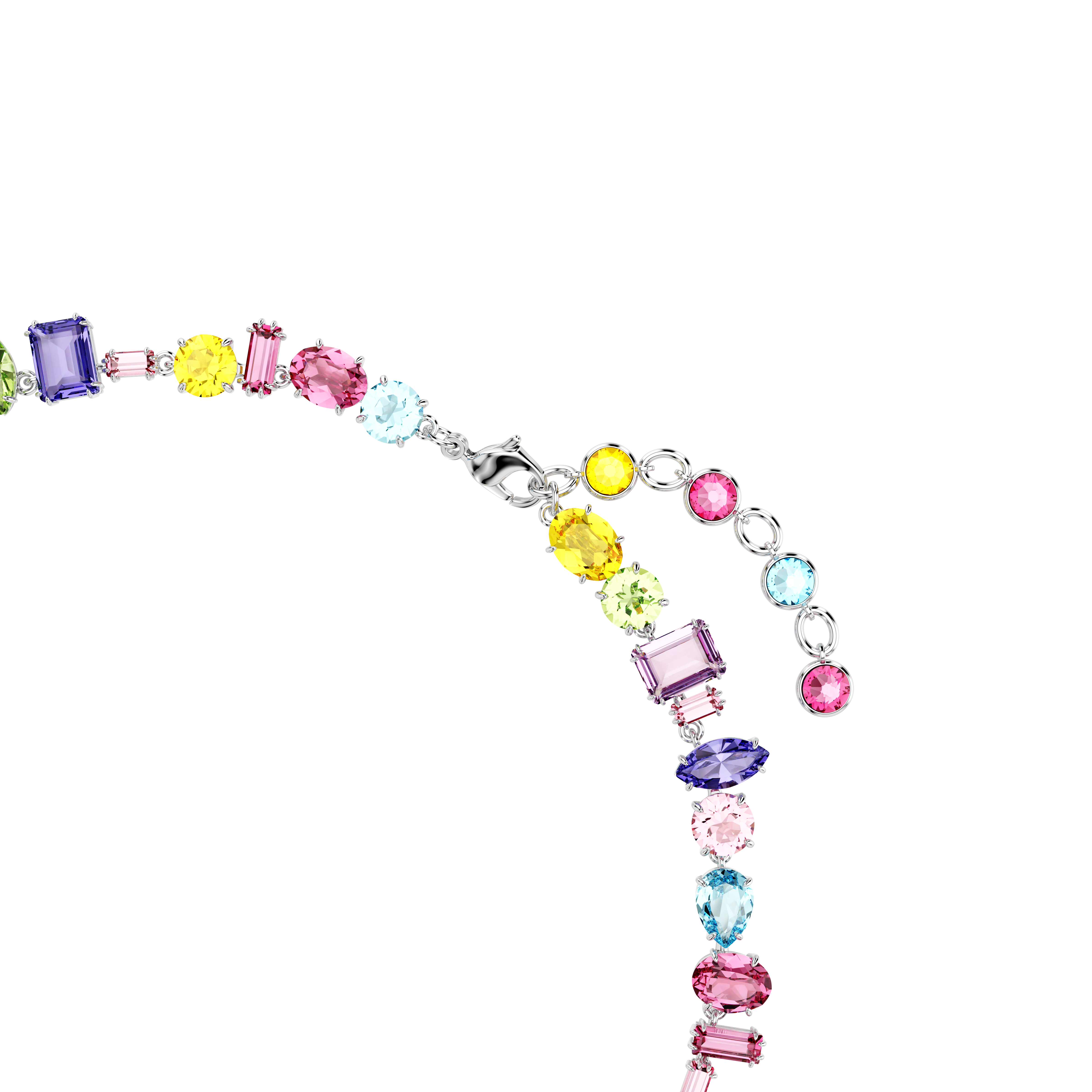 SWAROVSKI GEMA NECKLACE, MIXED CUTS, MULTICOLORED, RHODIUM PLATED 5656397