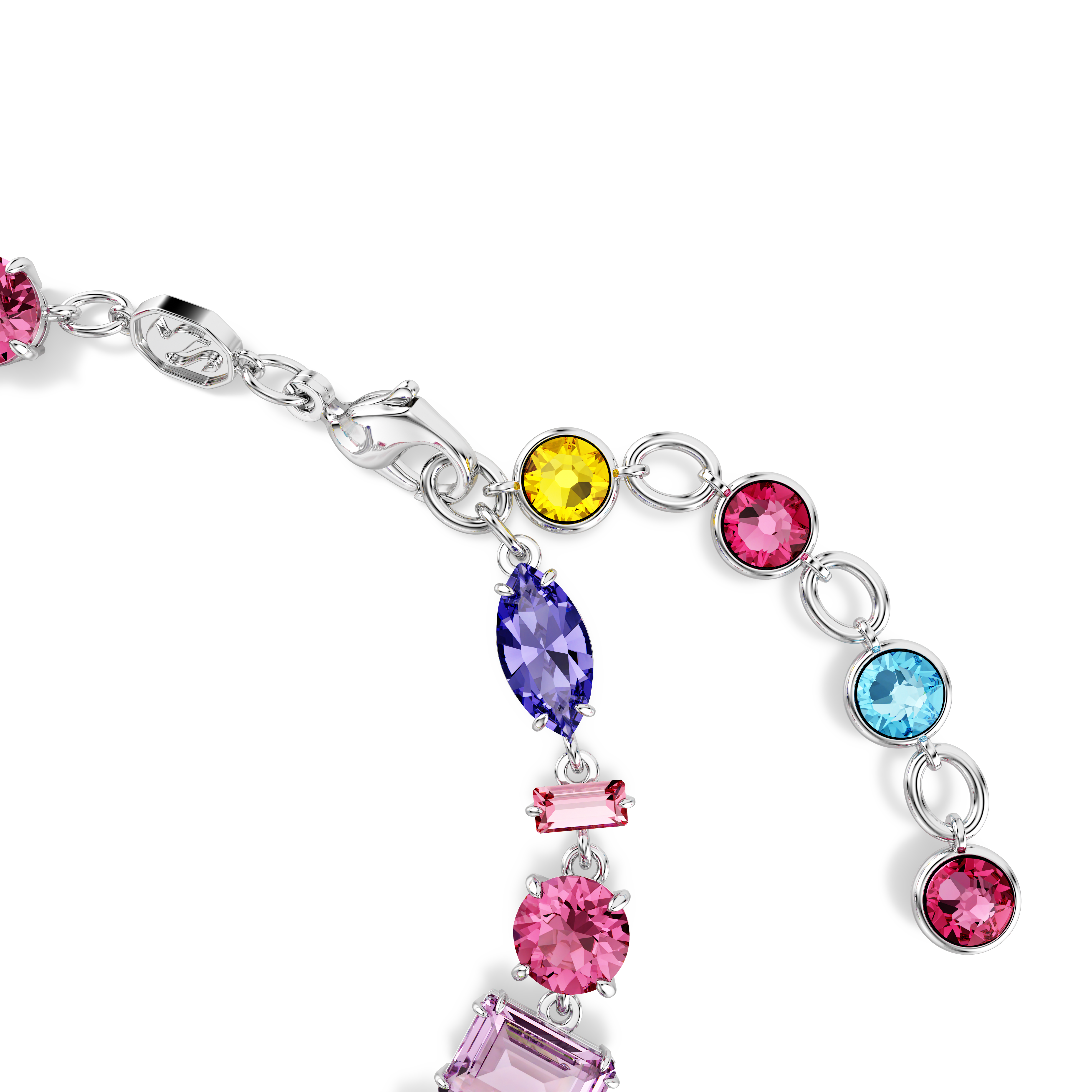 Swarovski Gema bracelet, Mixed cuts, Multicolored, Rhodium plated 5656427