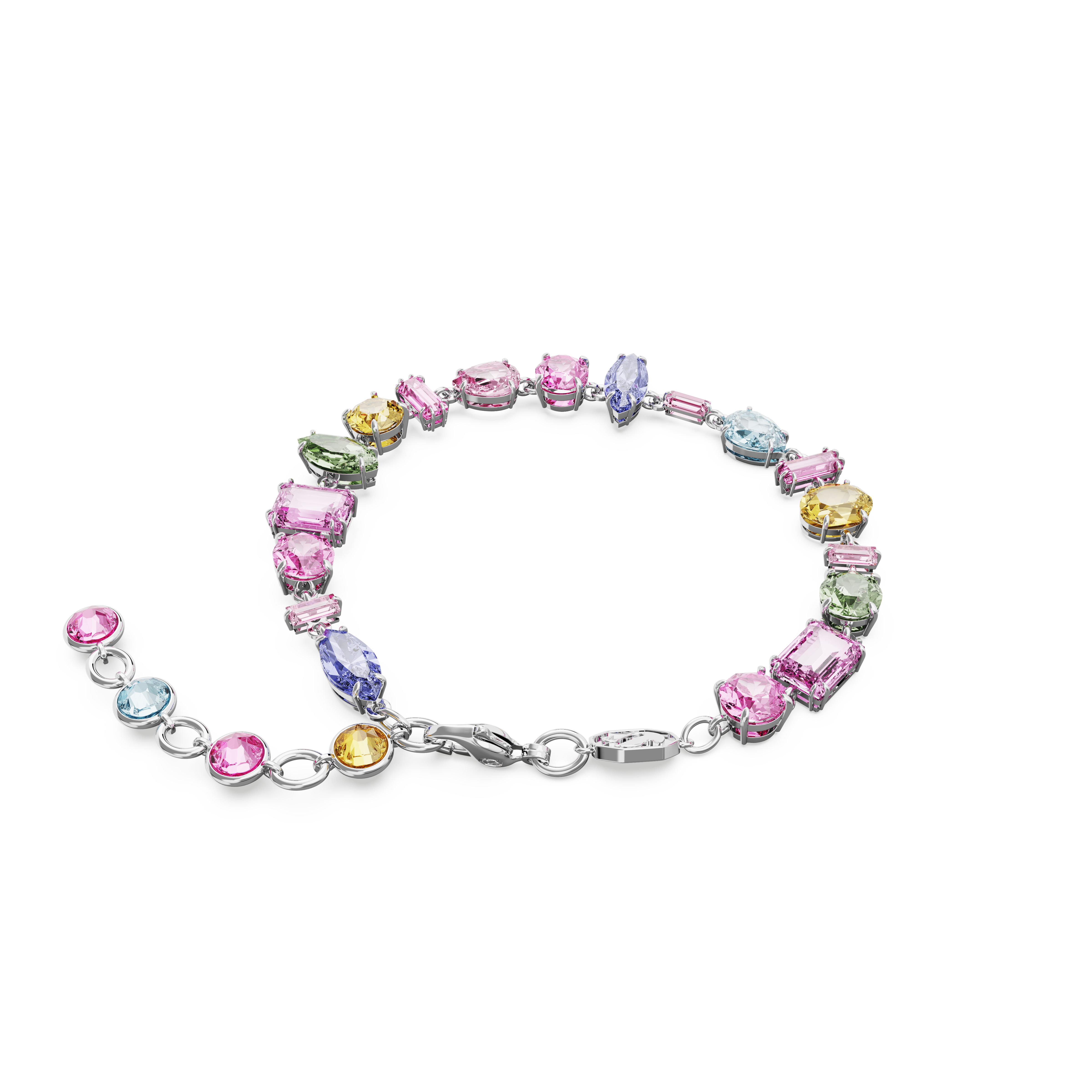 SWAROVSKI GEMA BRACELET, MIXED CUTS, MULTICOLORED, RHODIUM PLATED 5656427