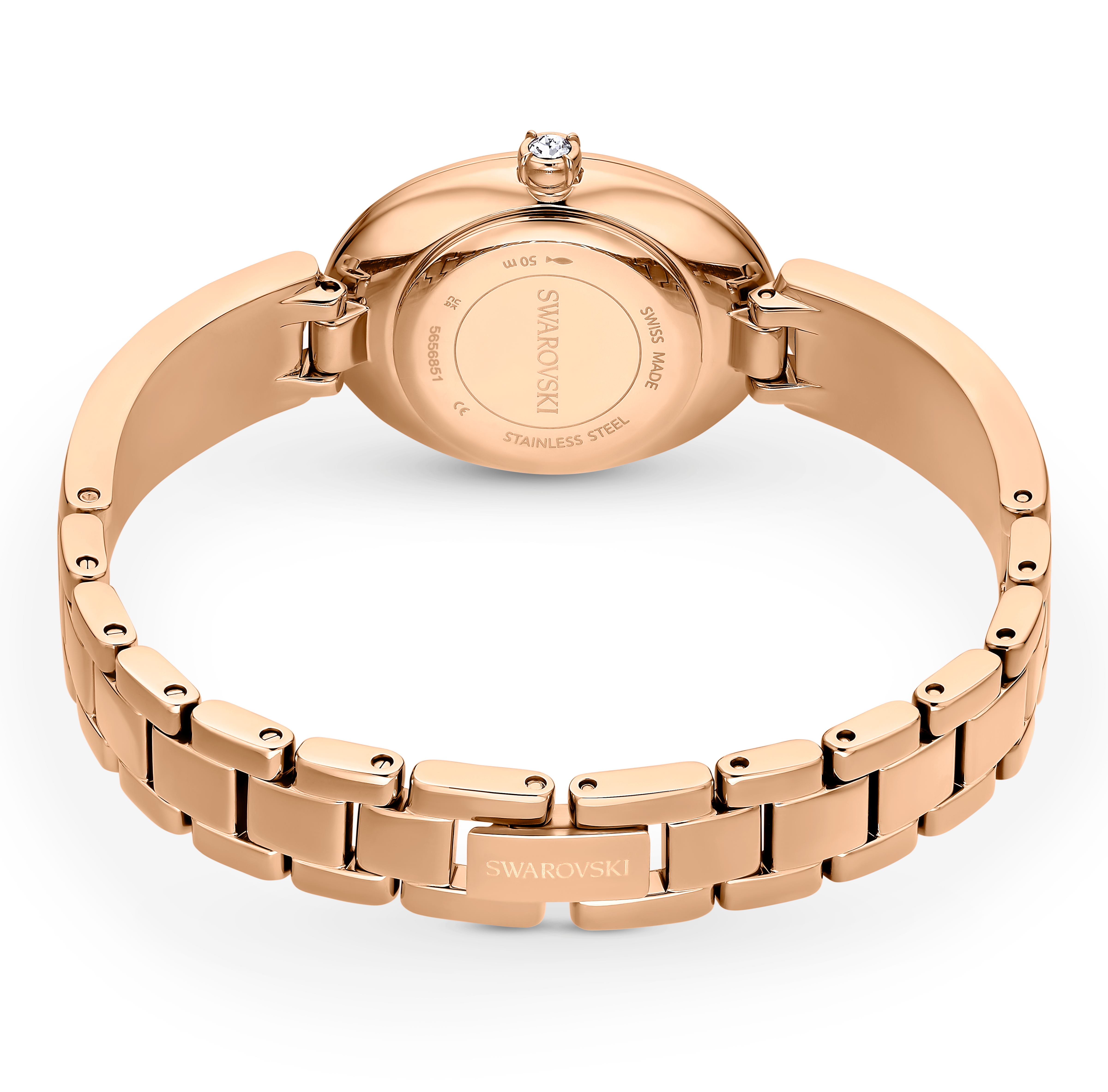 SWAROVSKI CRYSTAL ROCK OVAL WATCH, SWISS MADE, METAL BRACELET, ROSE GOLD TONE, ROSE GOLD-TONE FINISH 5656851