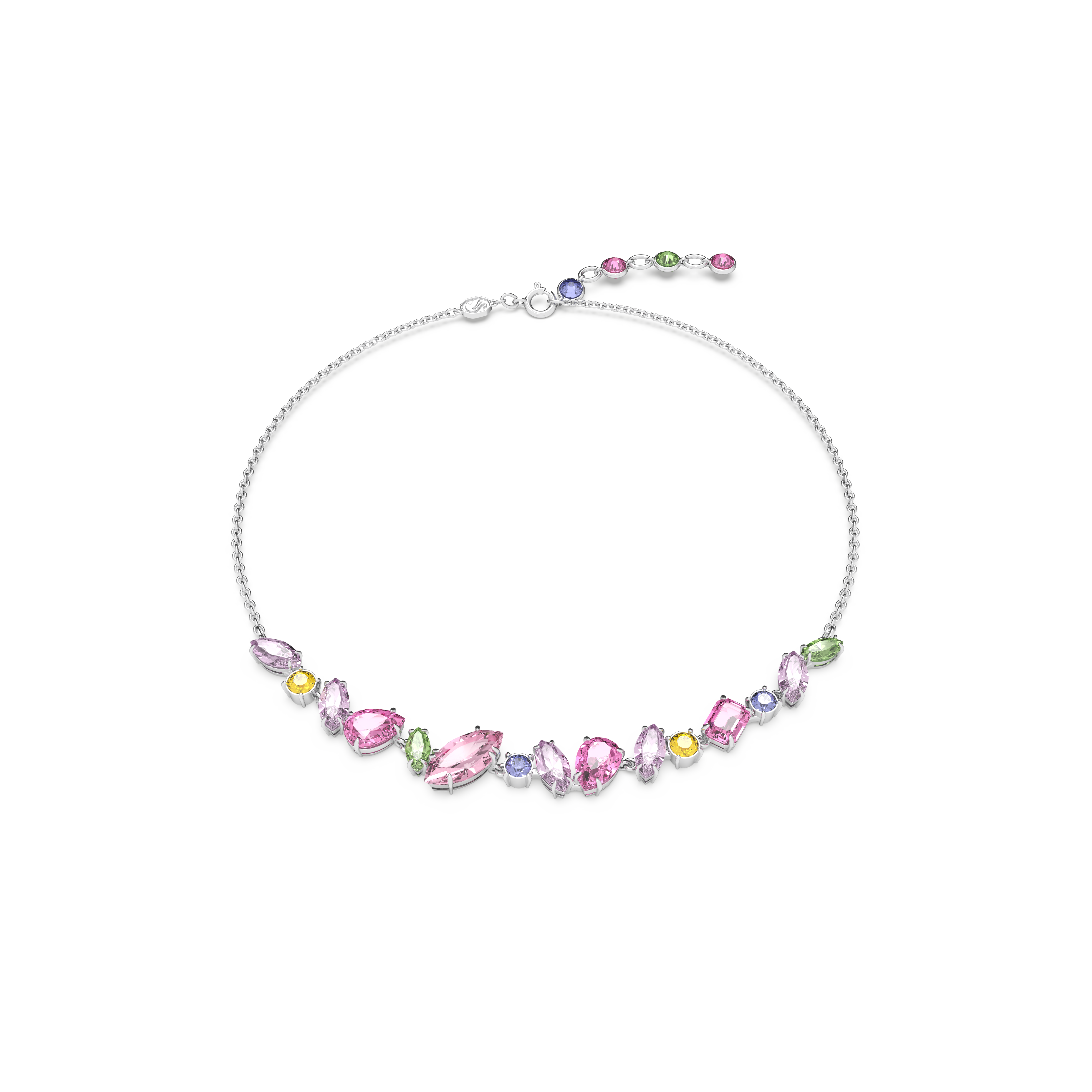 SWAROVSKI GEMA NECKLACE, MIXED CUTS, MULTICOLORED, RHODIUM PLATED 5658398