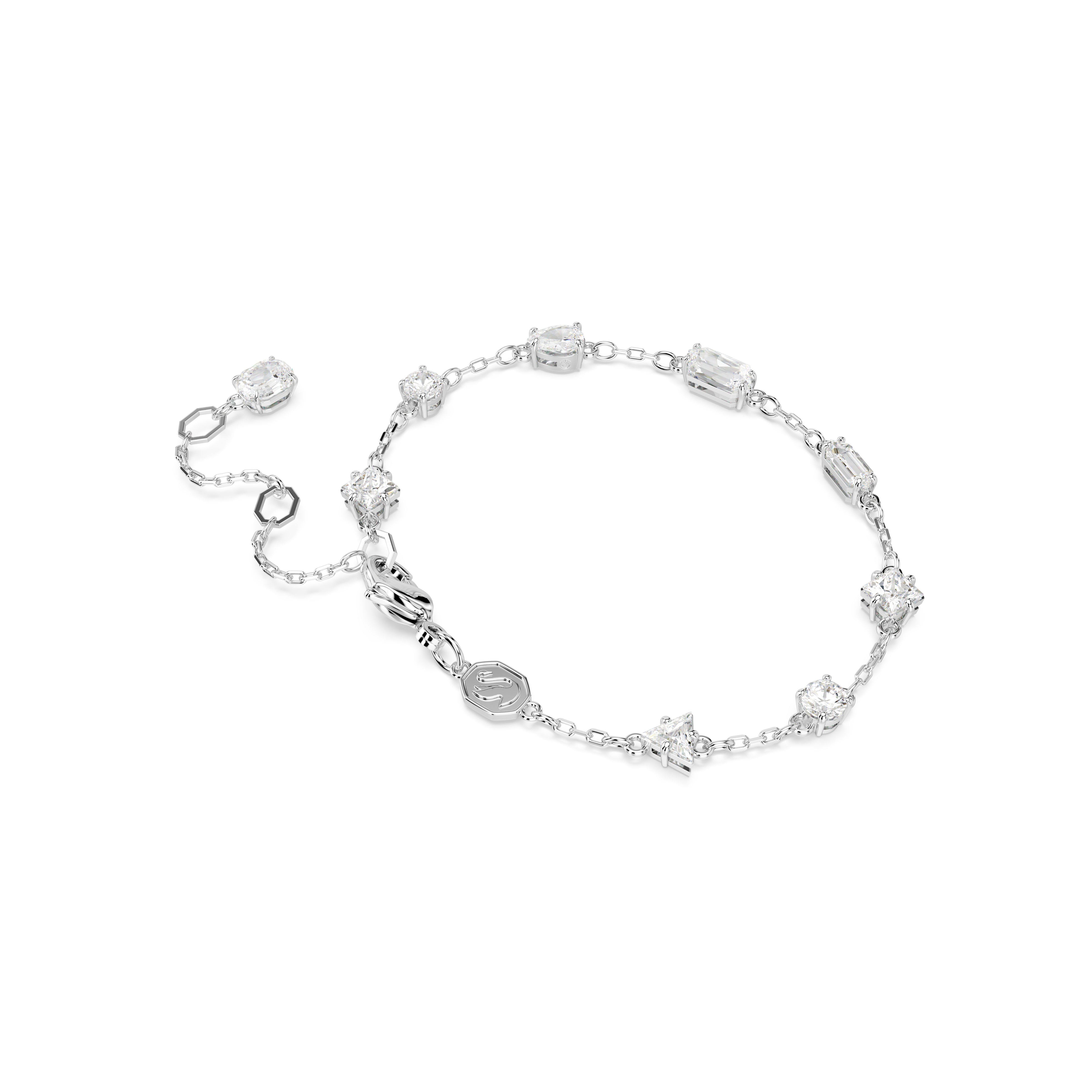 SWAROVSKI MESMERA BRACELET, MIXED CUTS, SCATTERED DESIGN, WHITE, RHODIUM PLATED 5661530