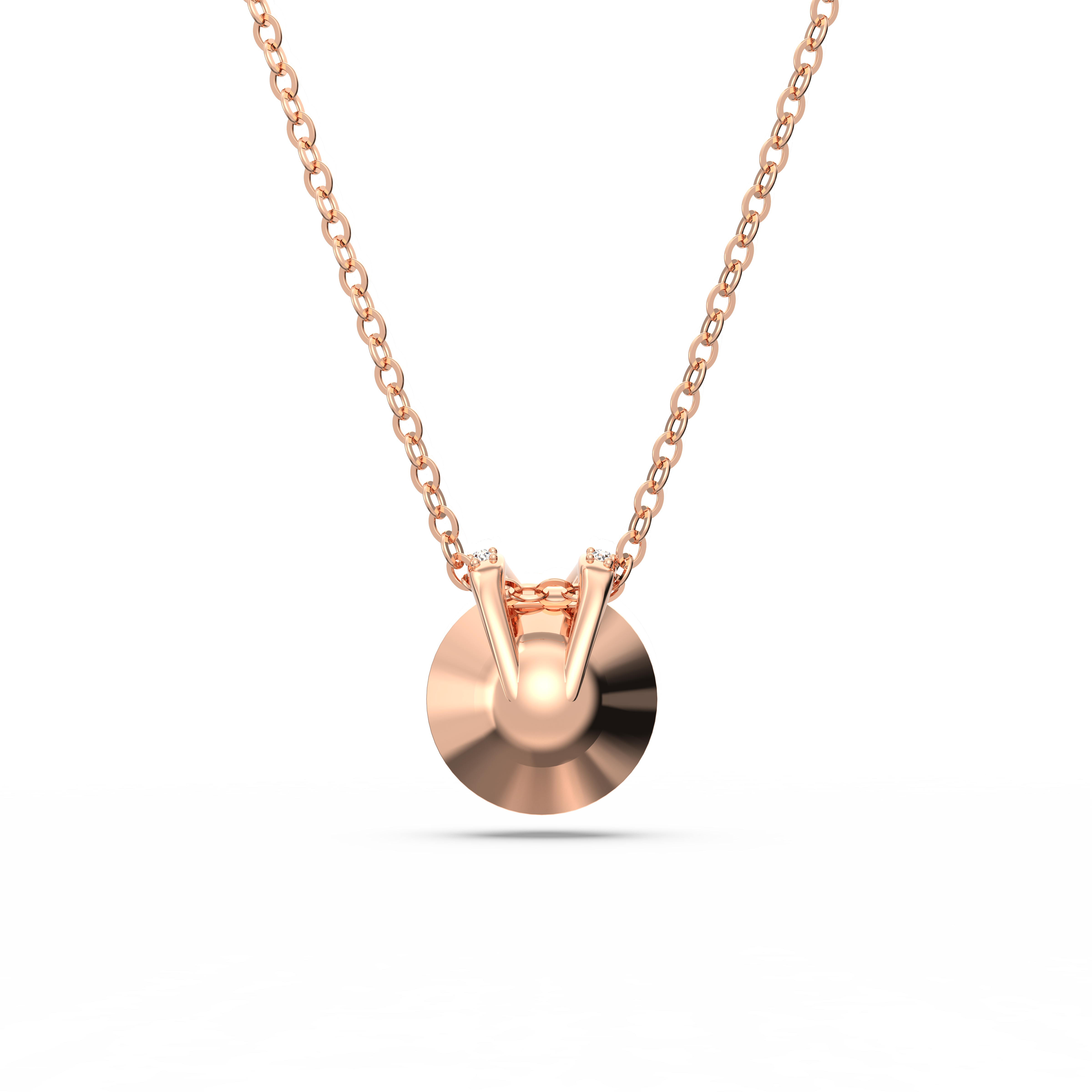 SWAROVSKI BELLA V PENDANT, ROUND CUT, PINK, ROSE GOLD-TONE PLATED 5662088