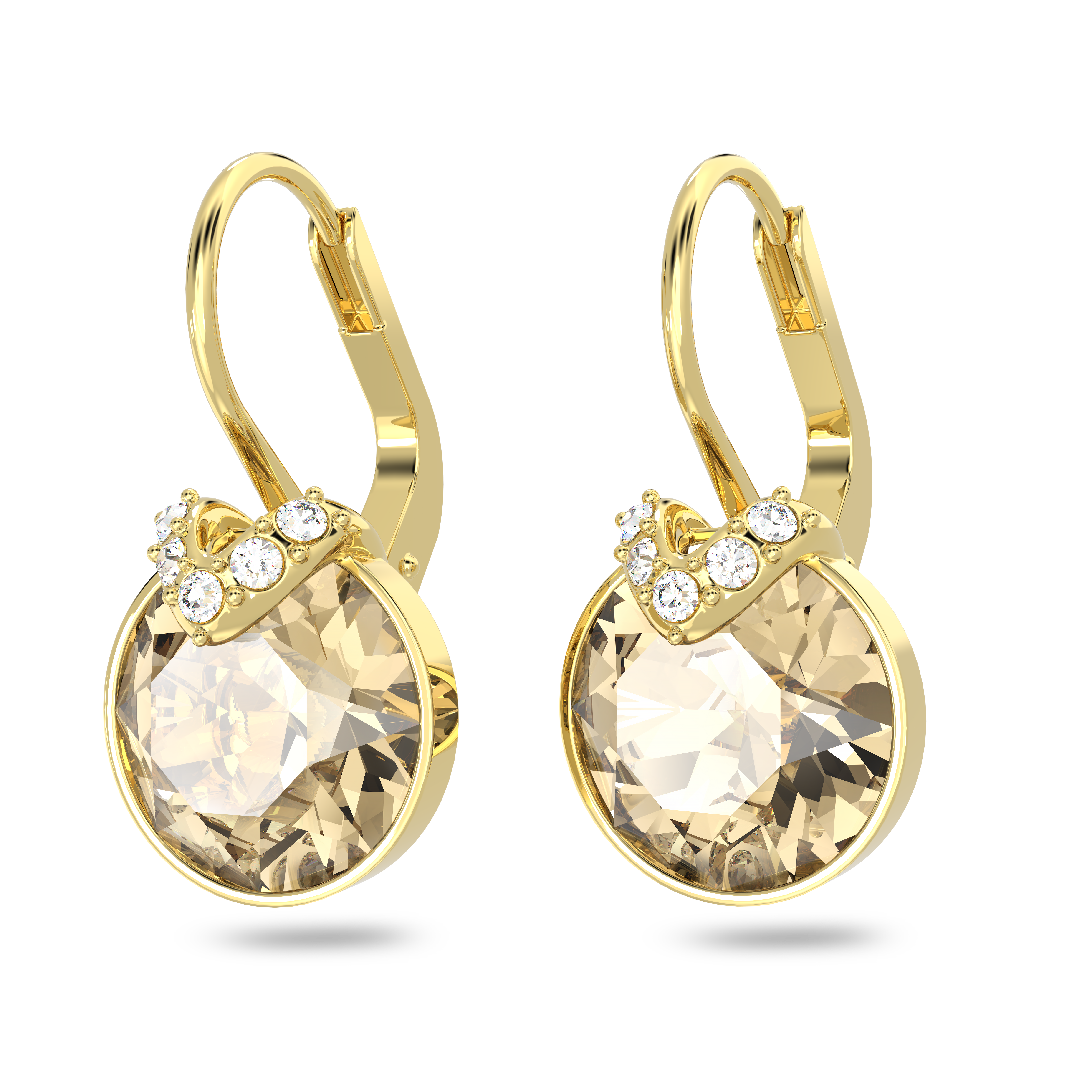 SWAROVSKI BELLA V DROP EARRINGS, ROUND CUT, GOLD TONE, GOLD-TONE PLATED 5662093