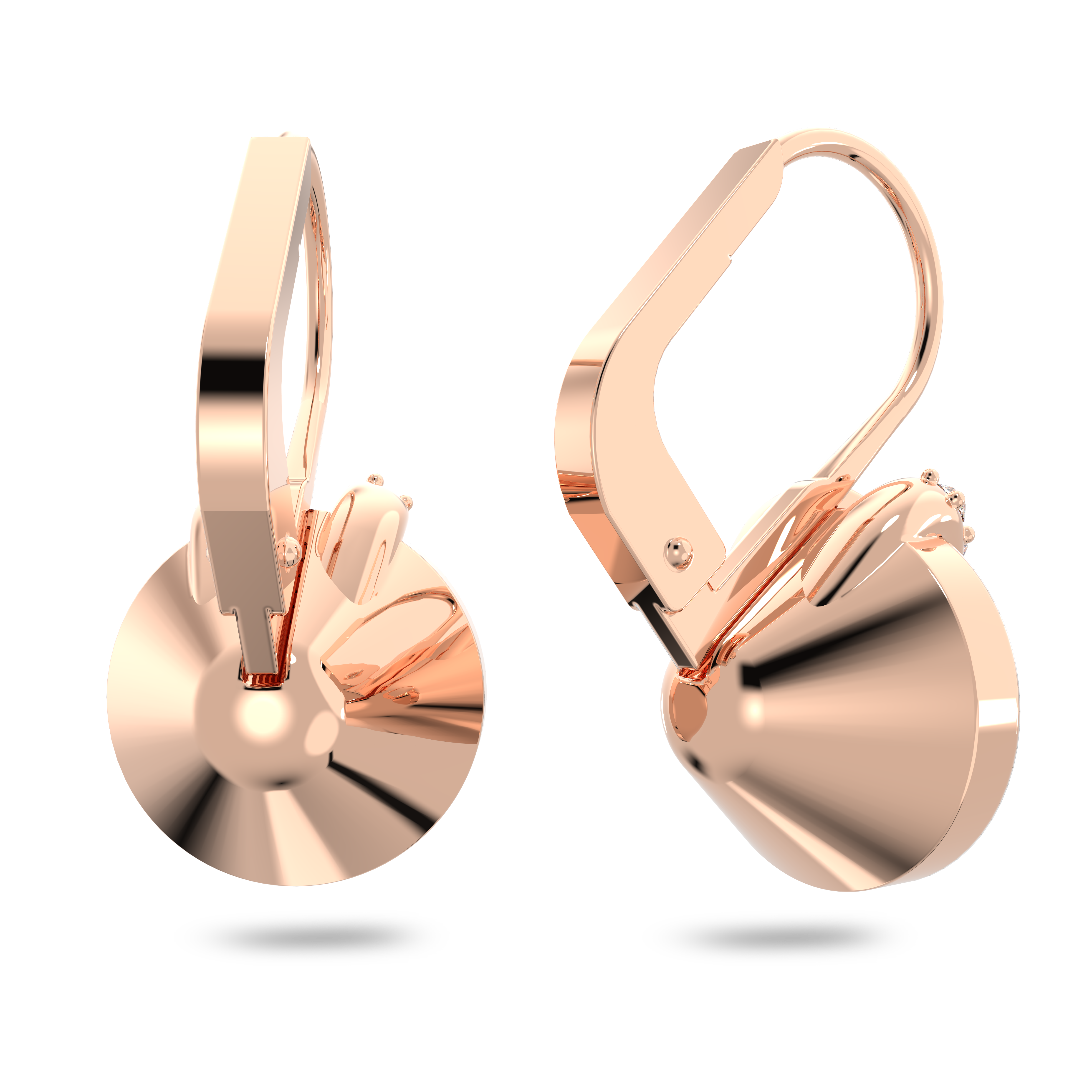 SWAROVSKI BELLA V DROP EARRINGS, ROUND CUT, PINK, ROSE GOLD-TONE PLATED 5662114