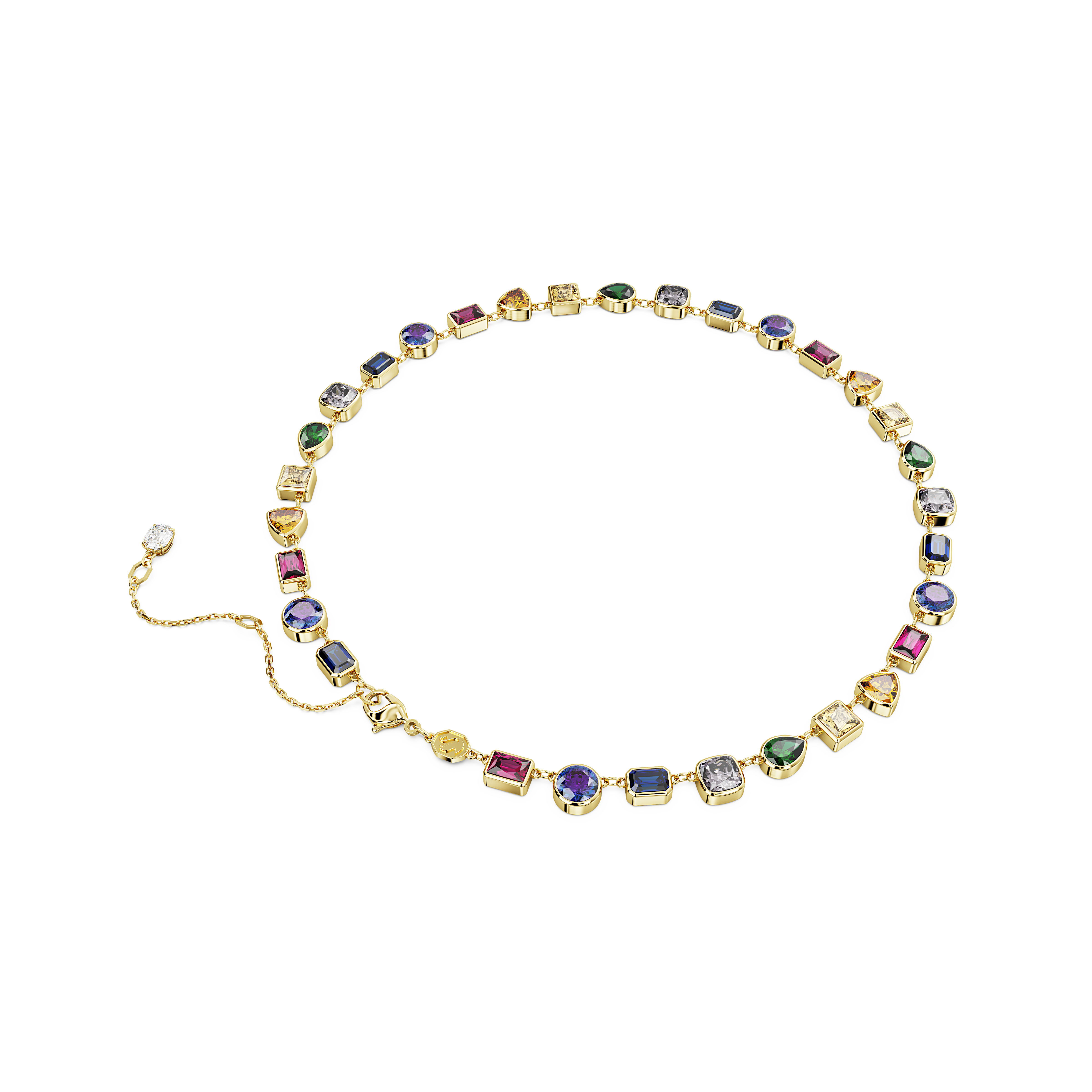 SWAROVSKI STILLA NECKLACE, MIXED CUTS, MULTICOLORED, GOLD-TONE PLATED 5662915