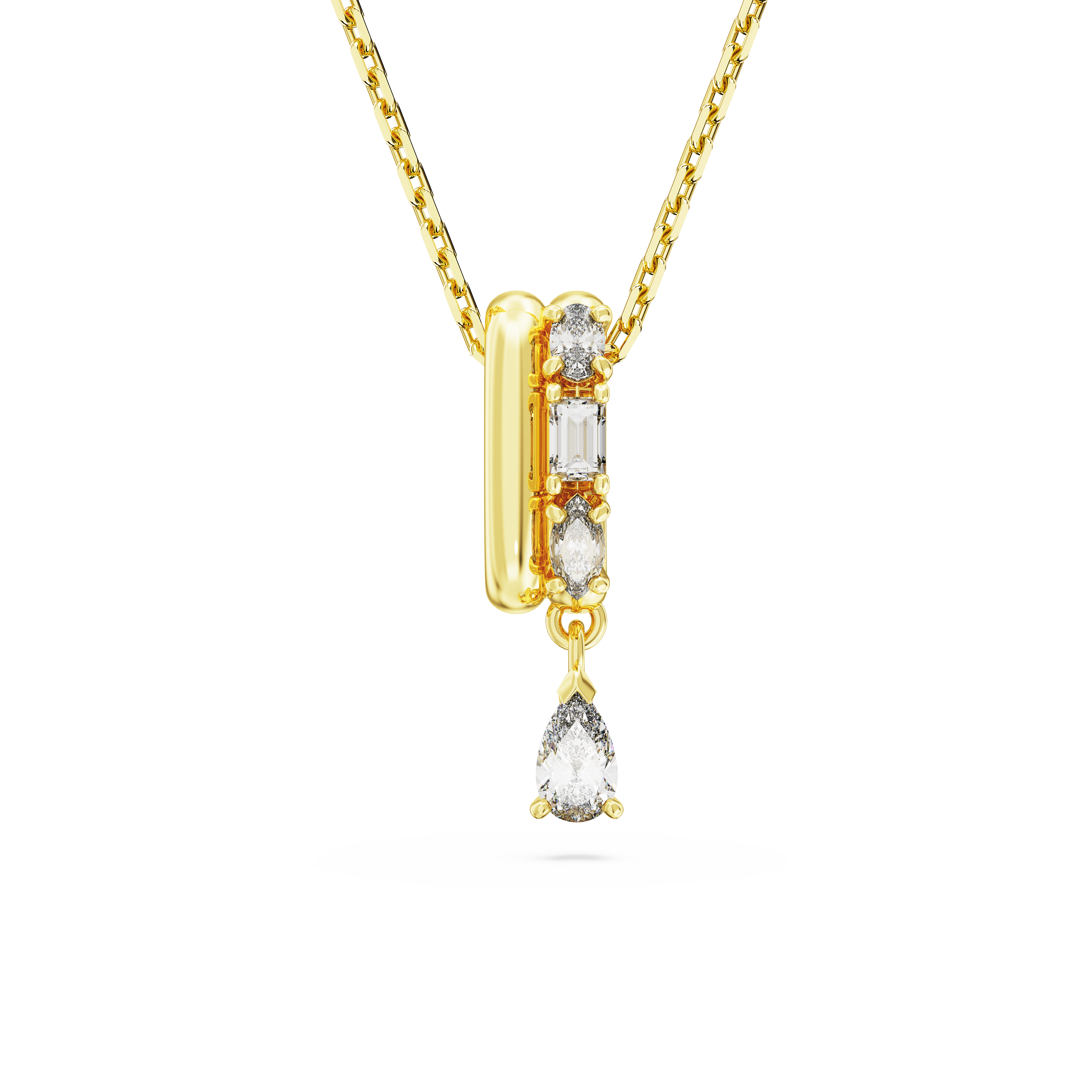 SWAROVSKI DEXTERA PENDANT, MIXED CUTS, WHITE, GOLD-TONE PLATED 5663333