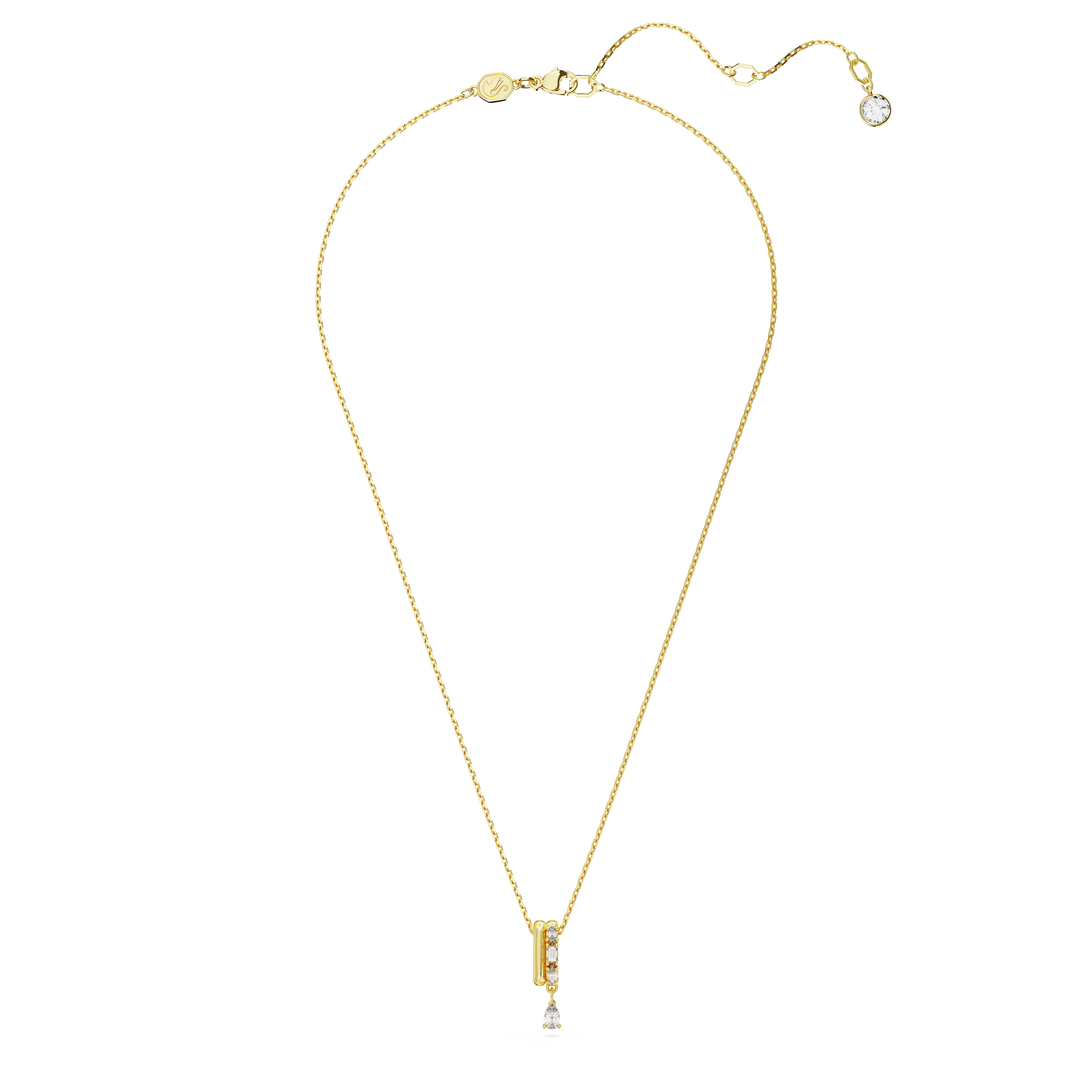 SWAROVSKI DEXTERA PENDANT, MIXED CUTS, WHITE, GOLD-TONE PLATED 5663333
