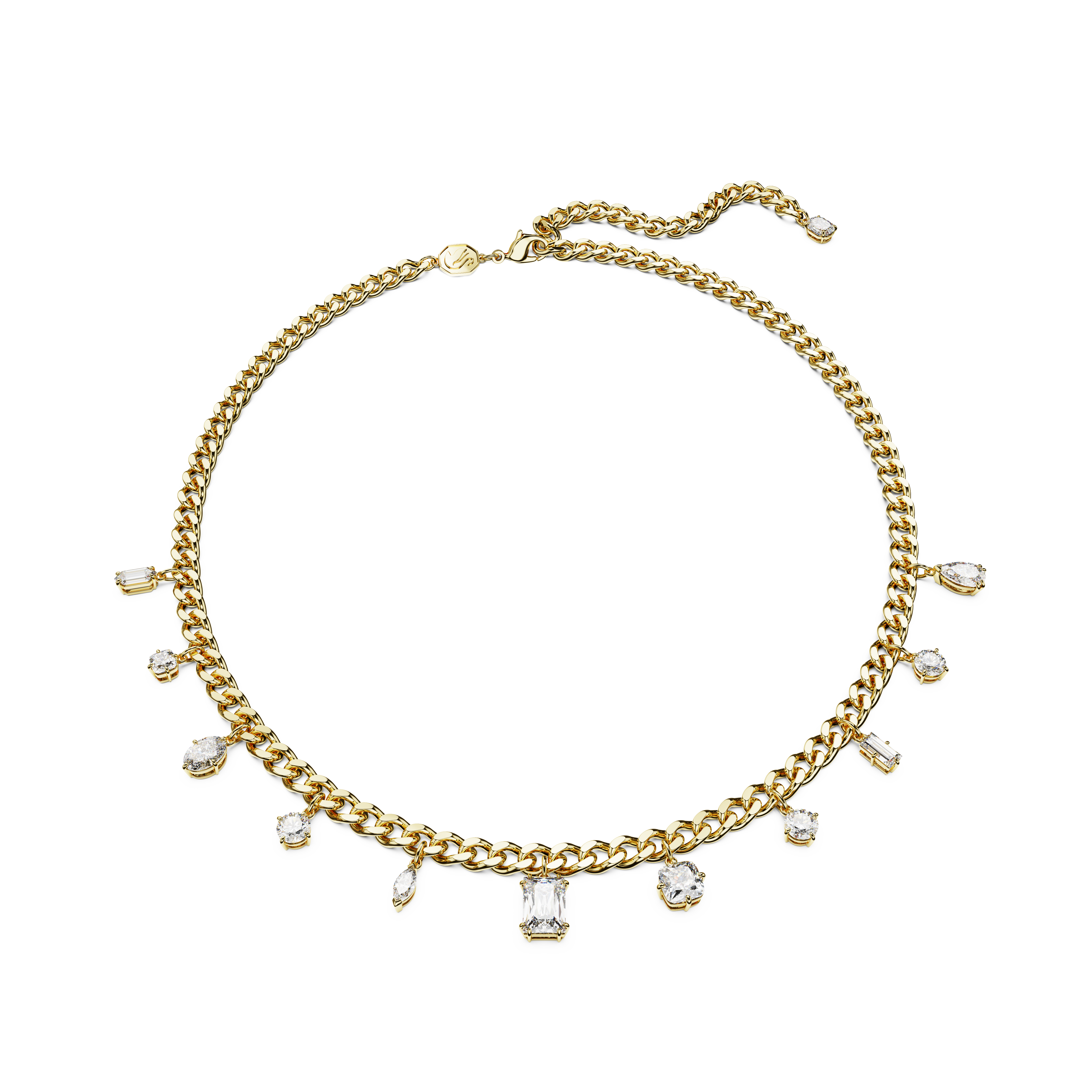 SWAROVSKI DEXTERA NECKLACE, MIXED CUTS, WHITE, GOLD-TONE PLATED 5663338
