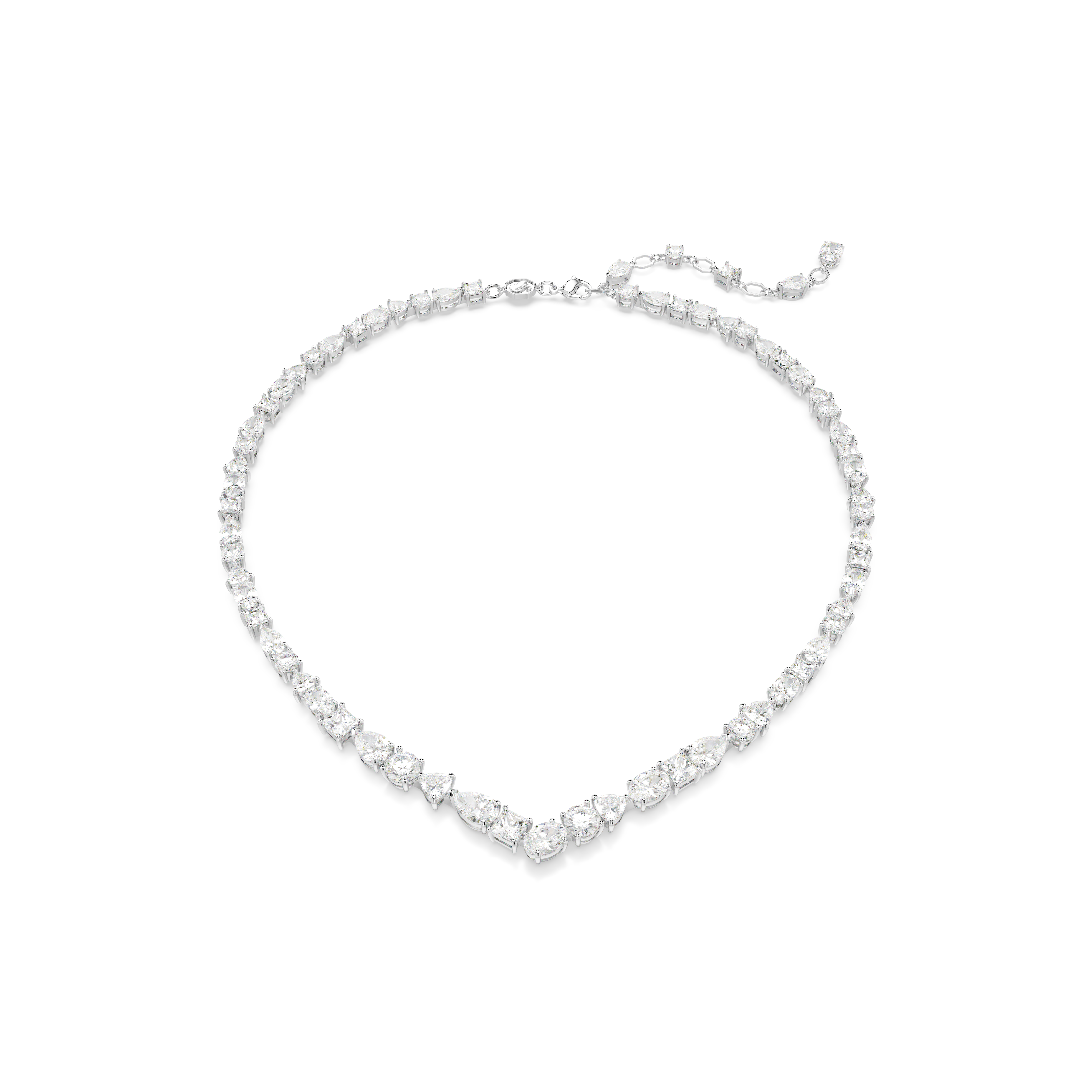Swarovski Mesmera necklace, Mixed cuts, White, Rhodium plated 5665242