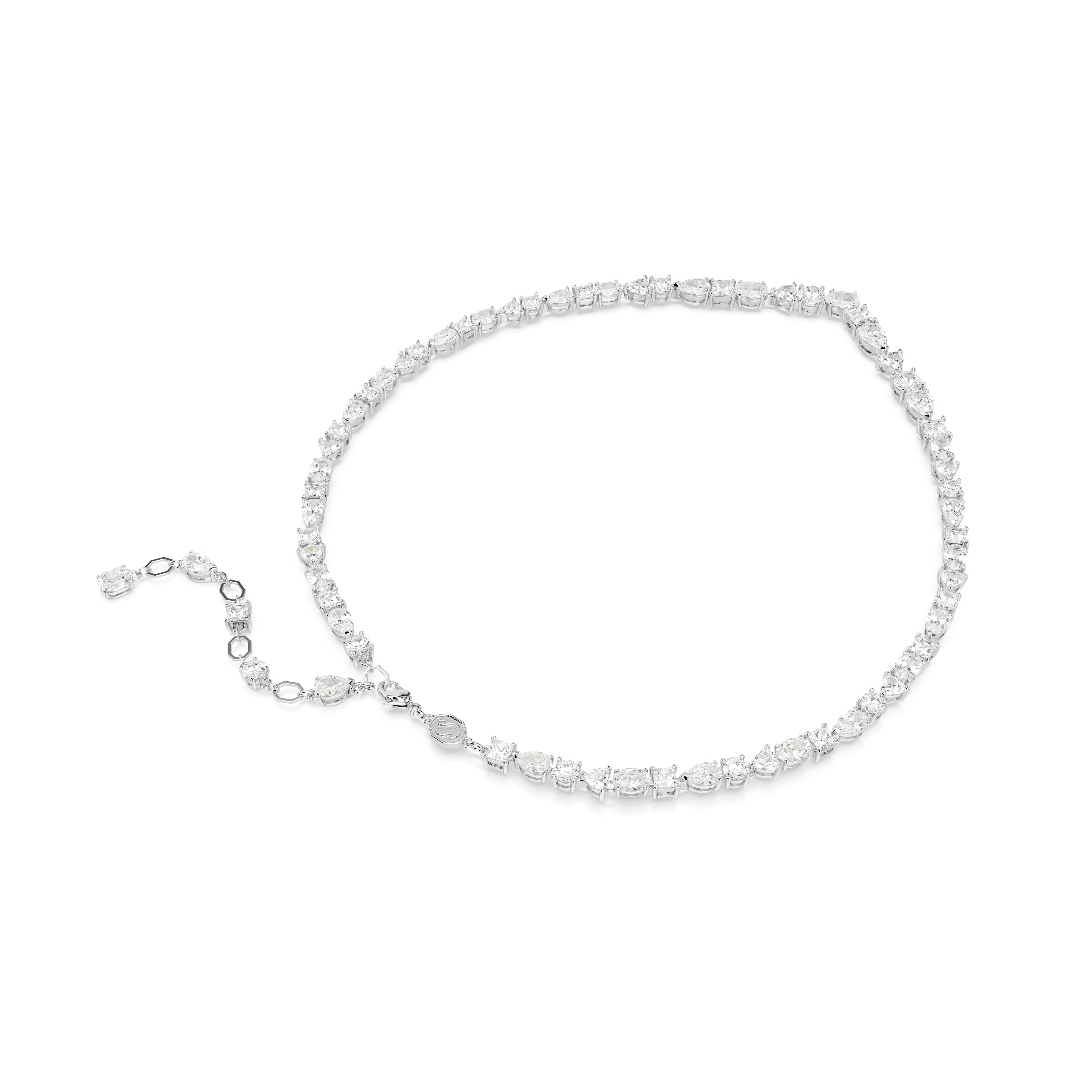SWAROVSKI MESMERA NECKLACE, MIXED CUTS, WHITE, RHODIUM PLATED 5665242