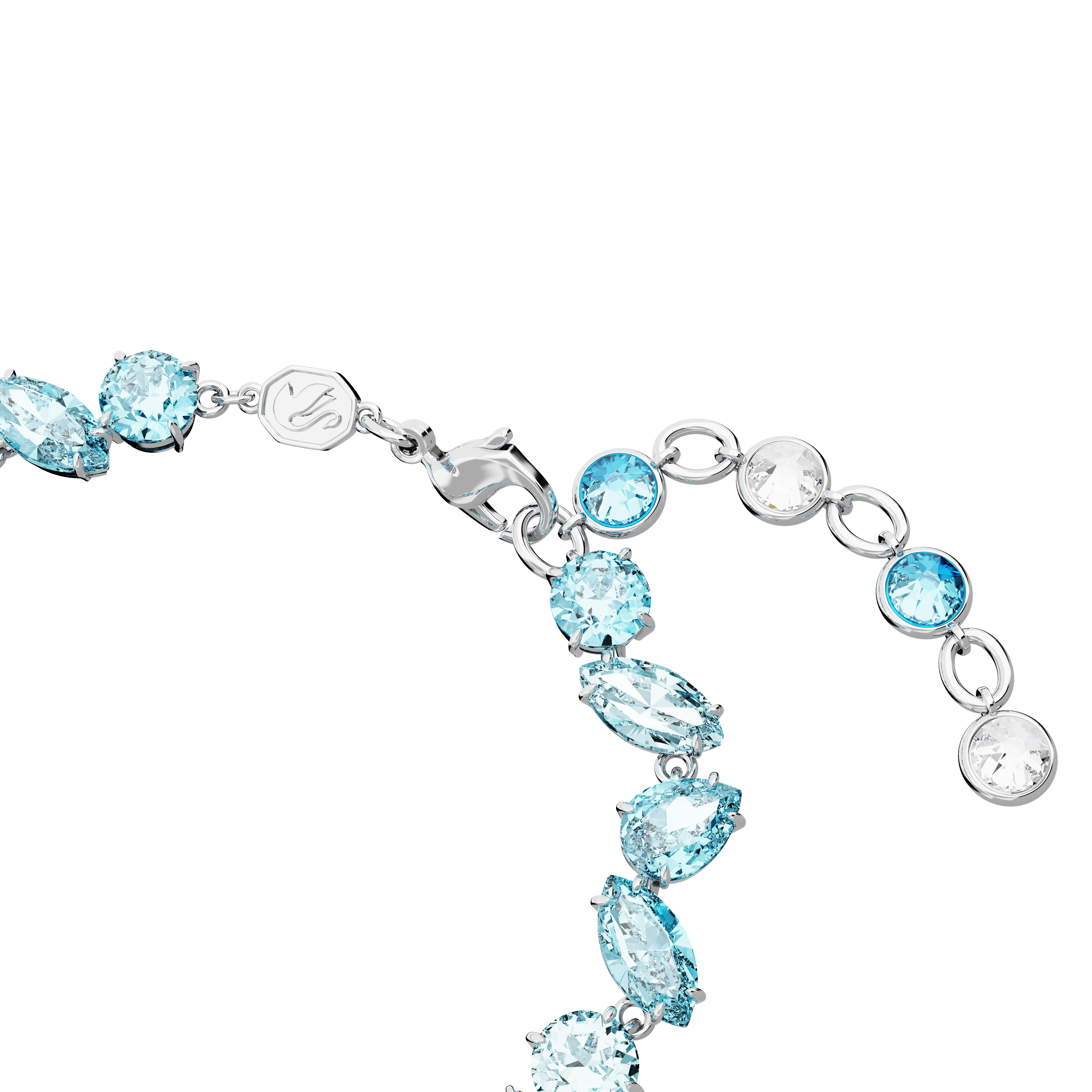 SWAROVSKI GEMA BRACELET, MIXED CUTS, BLUE, RHODIUM PLATED 5666018