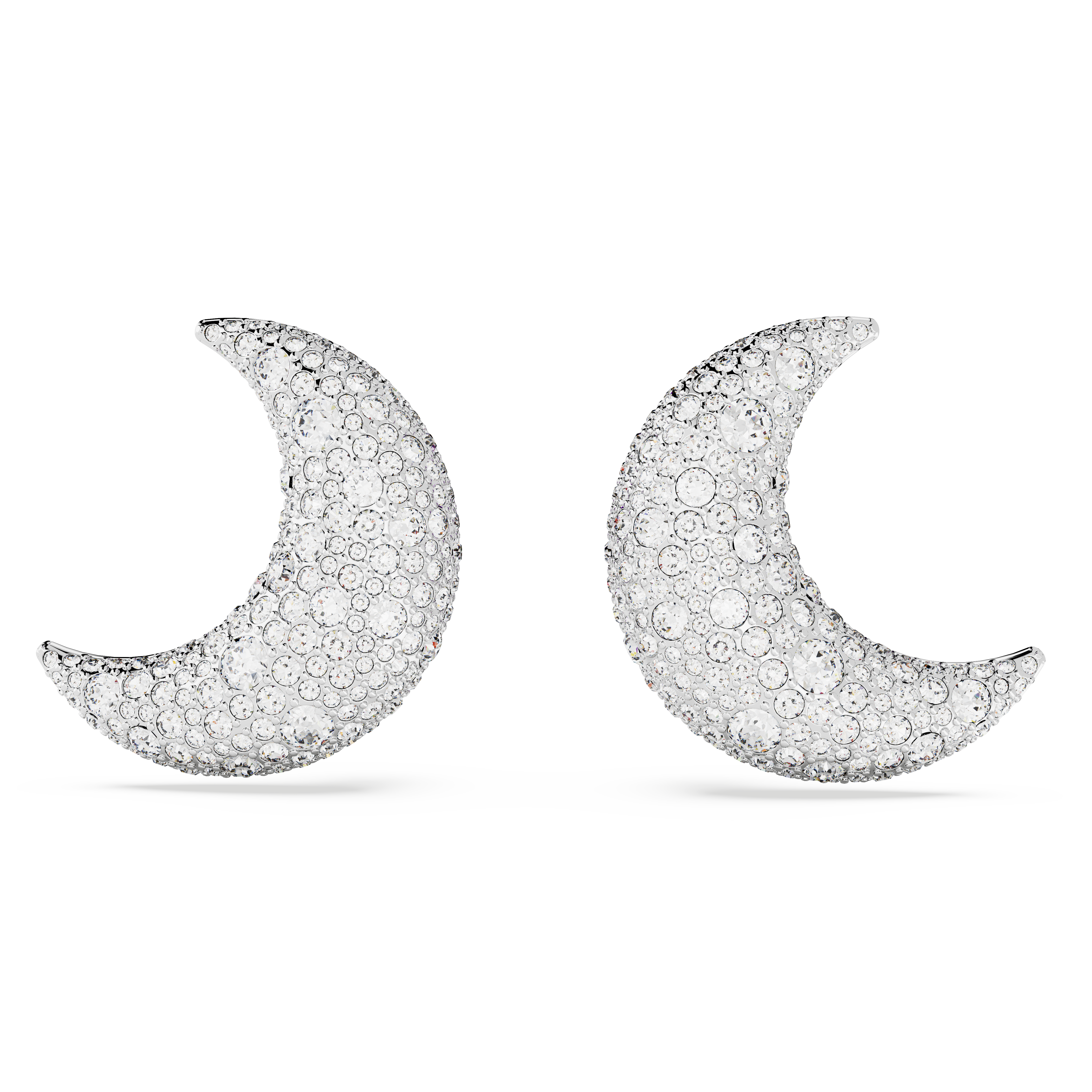 SWAROVSKI LUNA CLIP EARRINGS, MOON, WHITE, RHODIUM PLATED 5666158