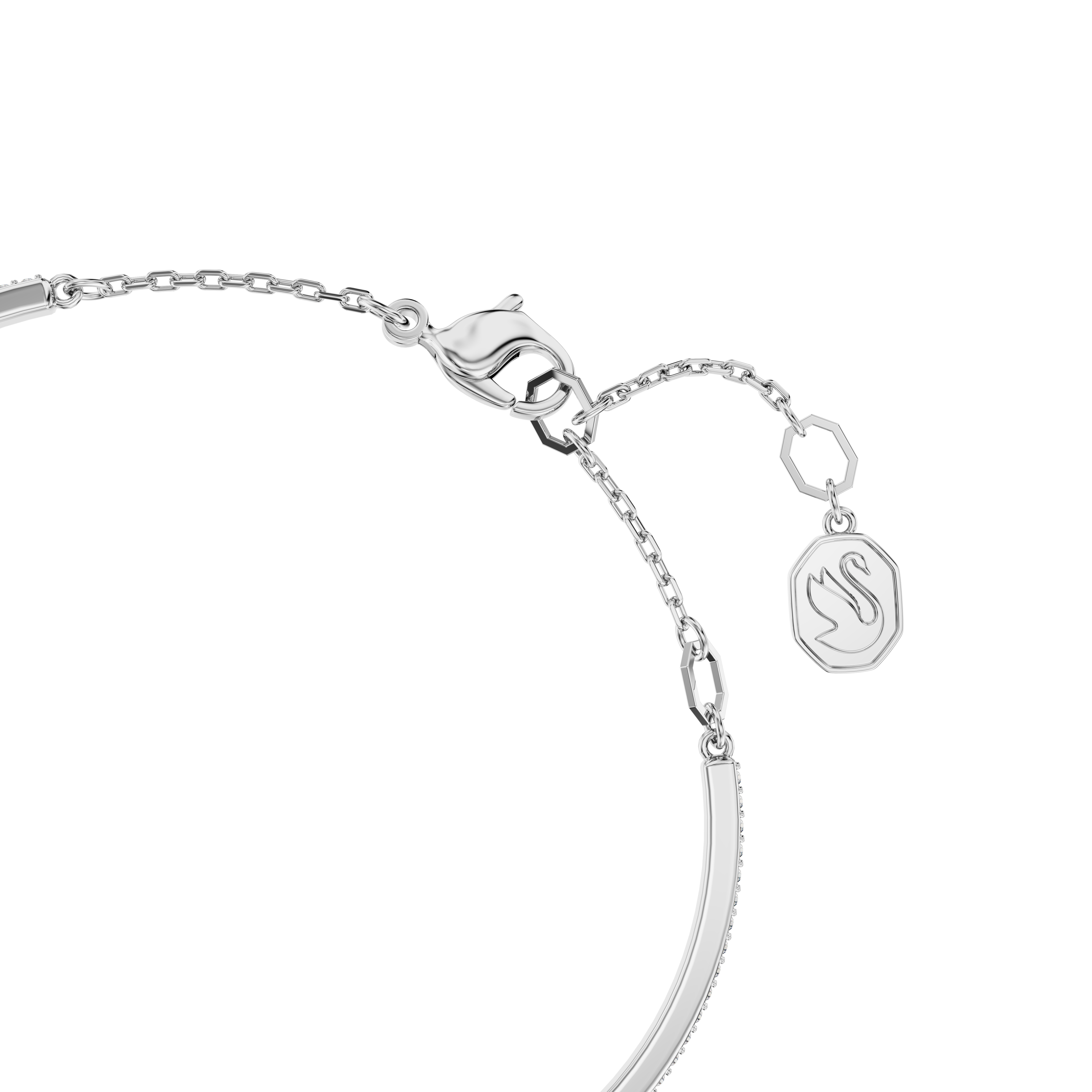 SWAROVSKI LUNA BANGLE, MOON, WHITE, RHODIUM PLATED 5666175