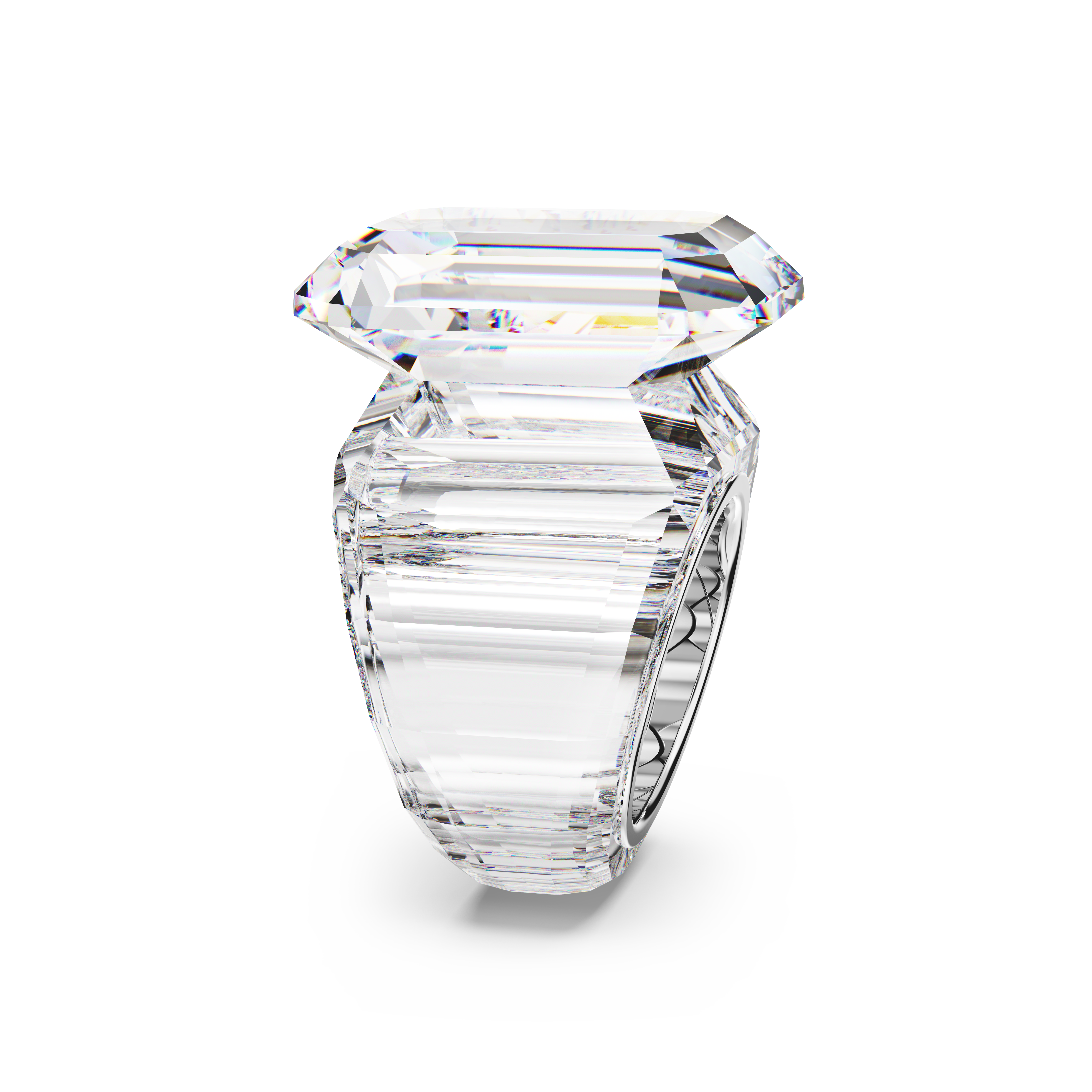 Swarovski Lucent cocktail ring, Octagon cut, White 5666588