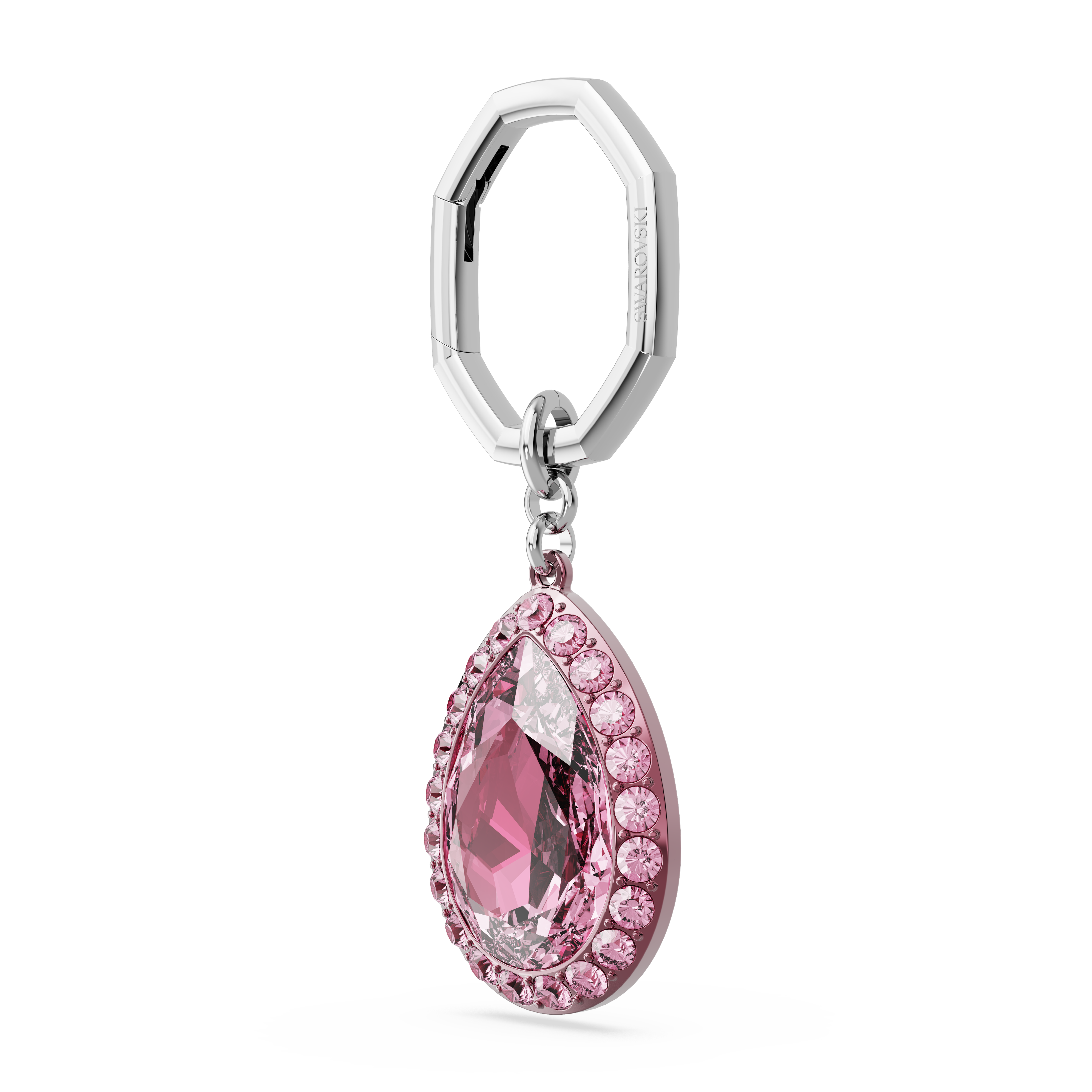 SWAROVSKI KEY RING, PEAR CUT, PINK 5666646