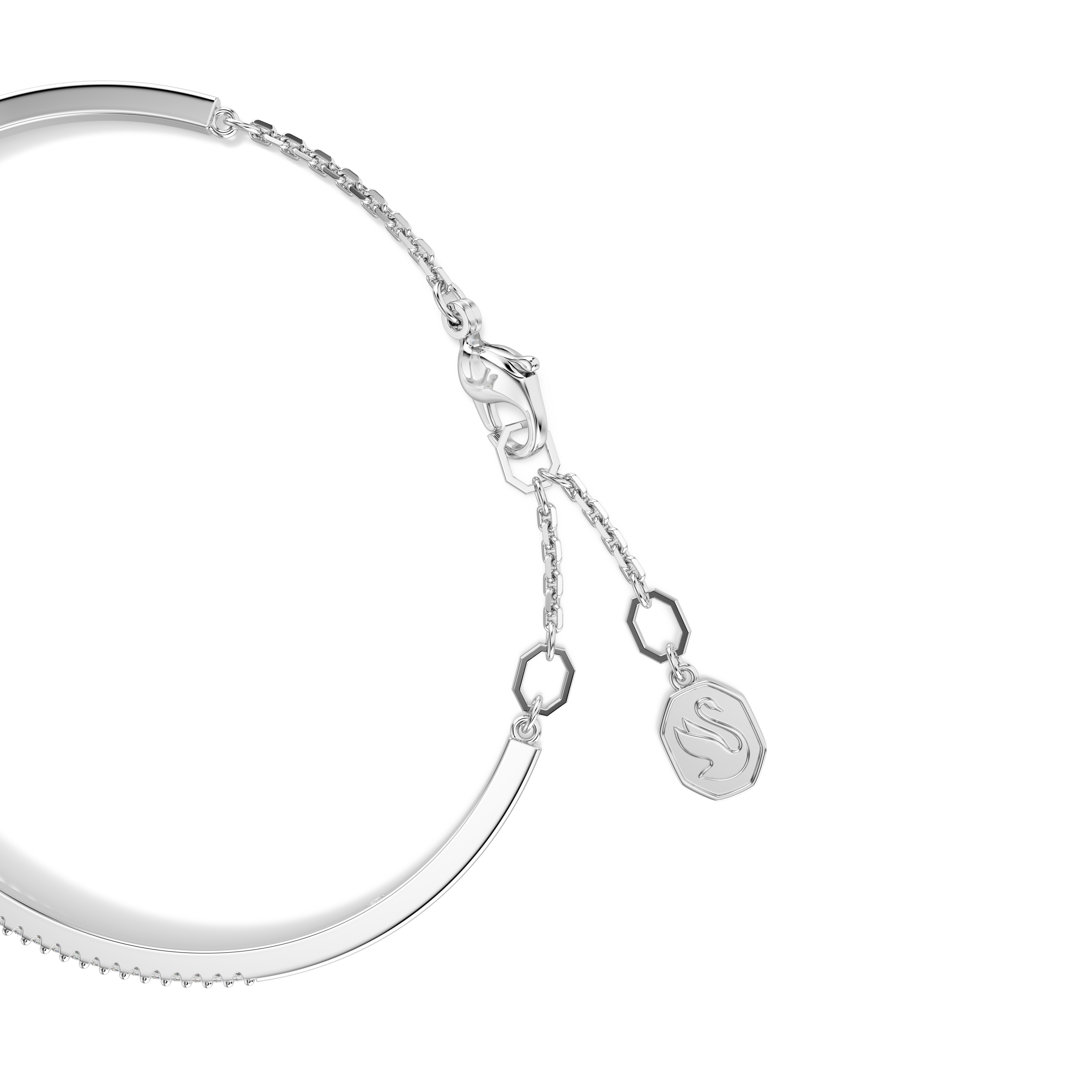 SWAROVSKI MESMERA BANGLE, MIXED CUTS, WHITE, RHODIUM PLATED 5667253