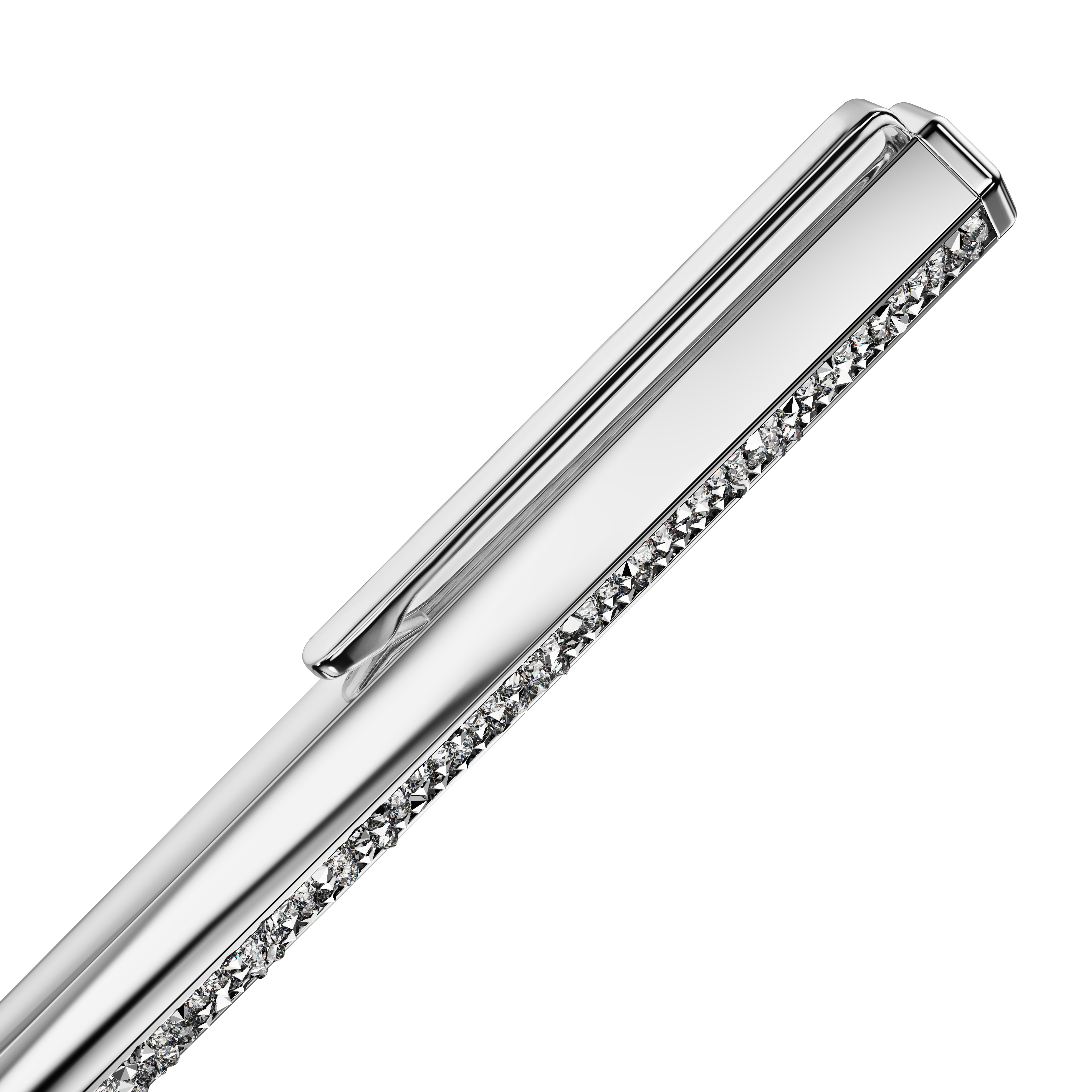 Swarovski Shimmer ballpoint pen, Silver tone, Chrome plated 5668056