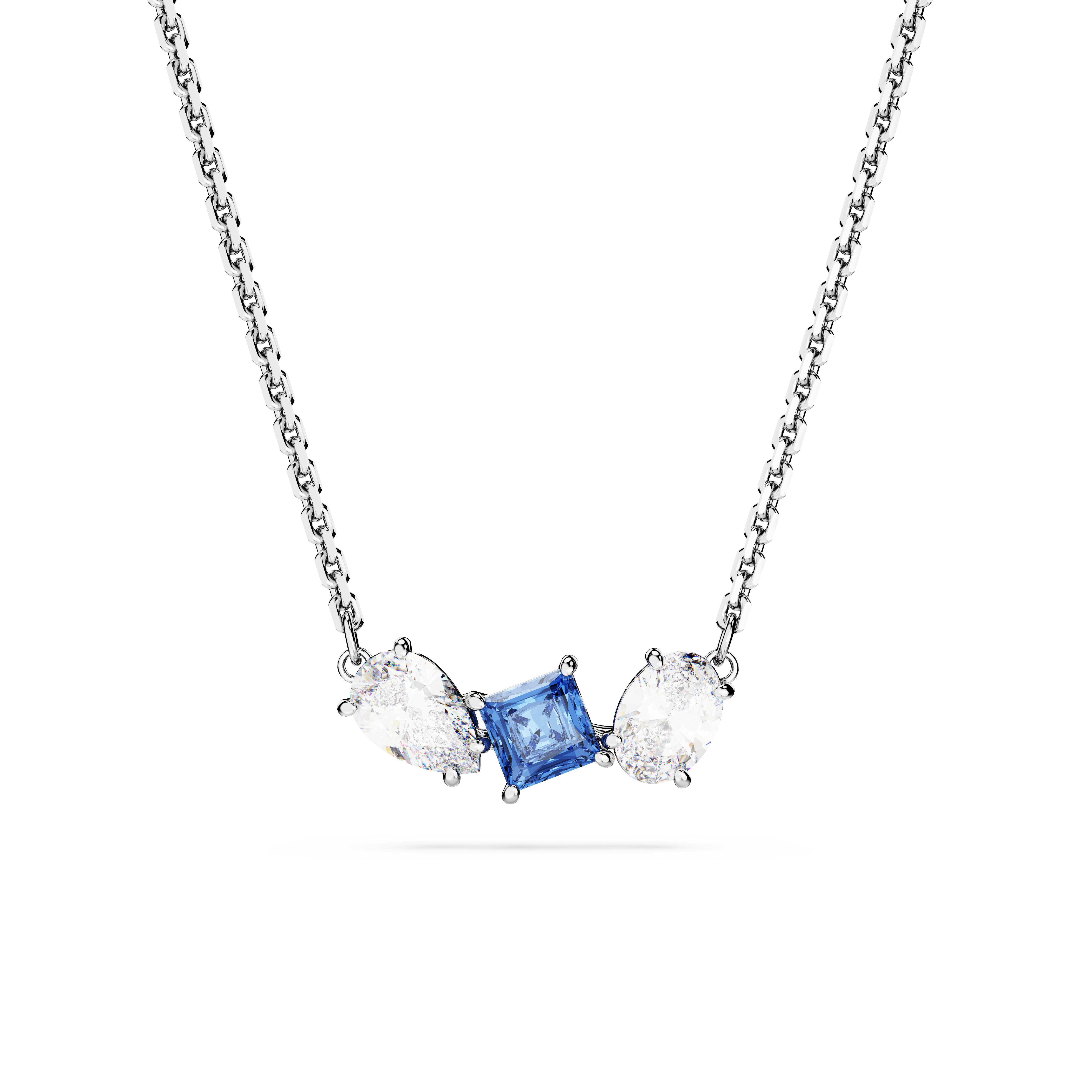 Swarovski Mesmera pendant, Mixed cuts, Blue, Rhodium plated 5668276