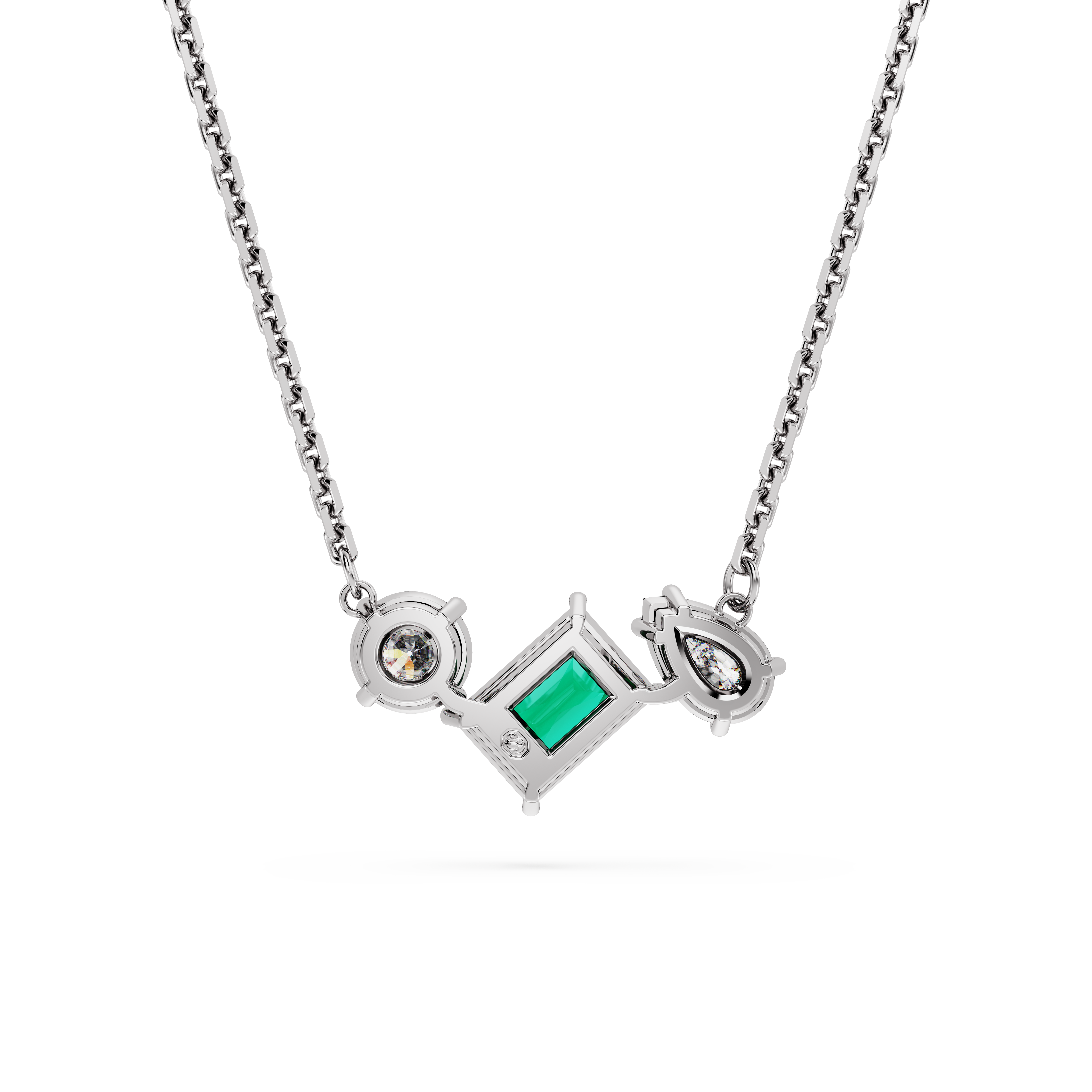 Swarovski Mesmera pendant, Mixed cuts, Green, Rhodium plated 5668278