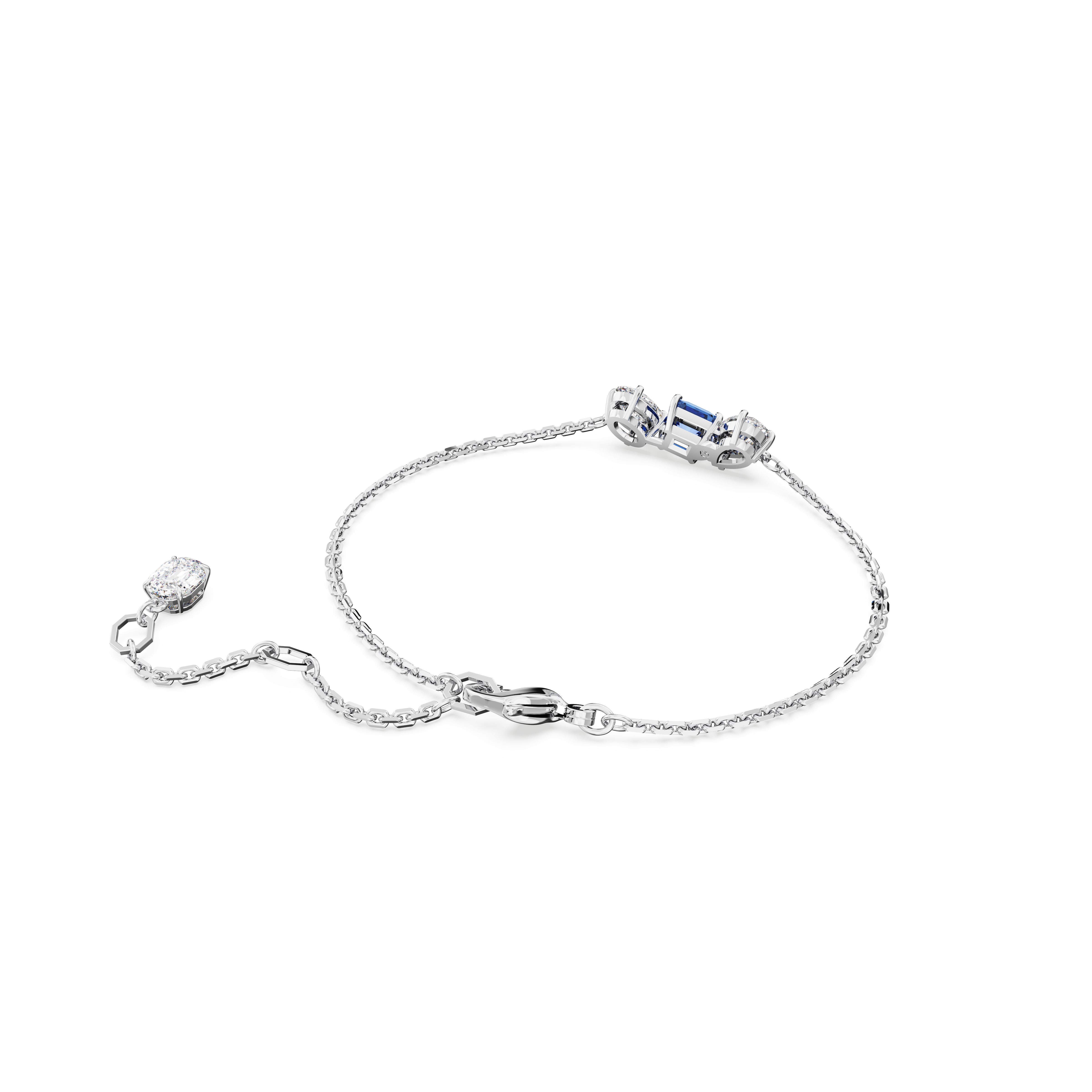 Swarovski Mesmera bracelet, Mixed cuts, Blue, Rhodium plated 5668359