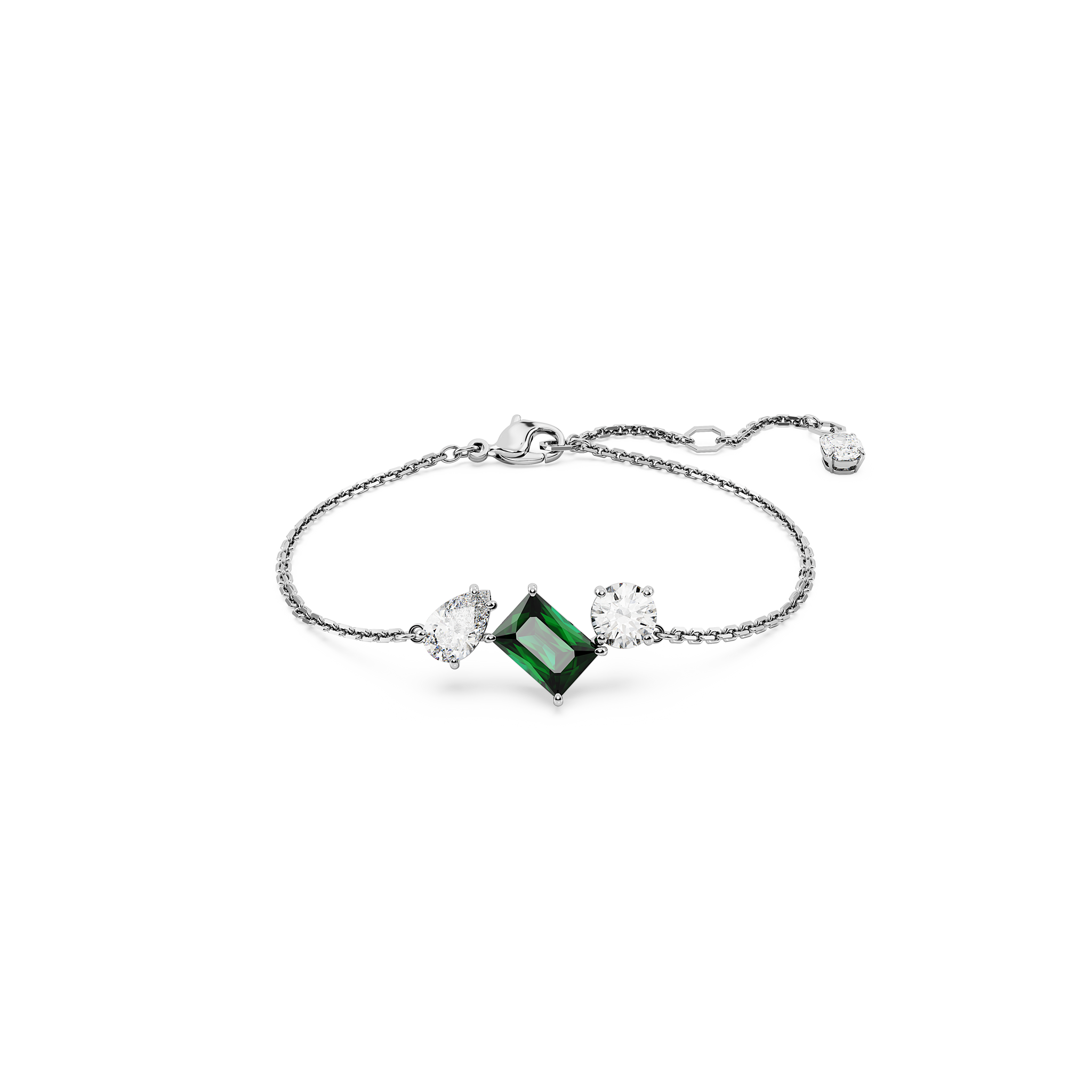 Swarovski Mesmera bracelet, Mixed cuts, Green, Rhodium plated 5668360