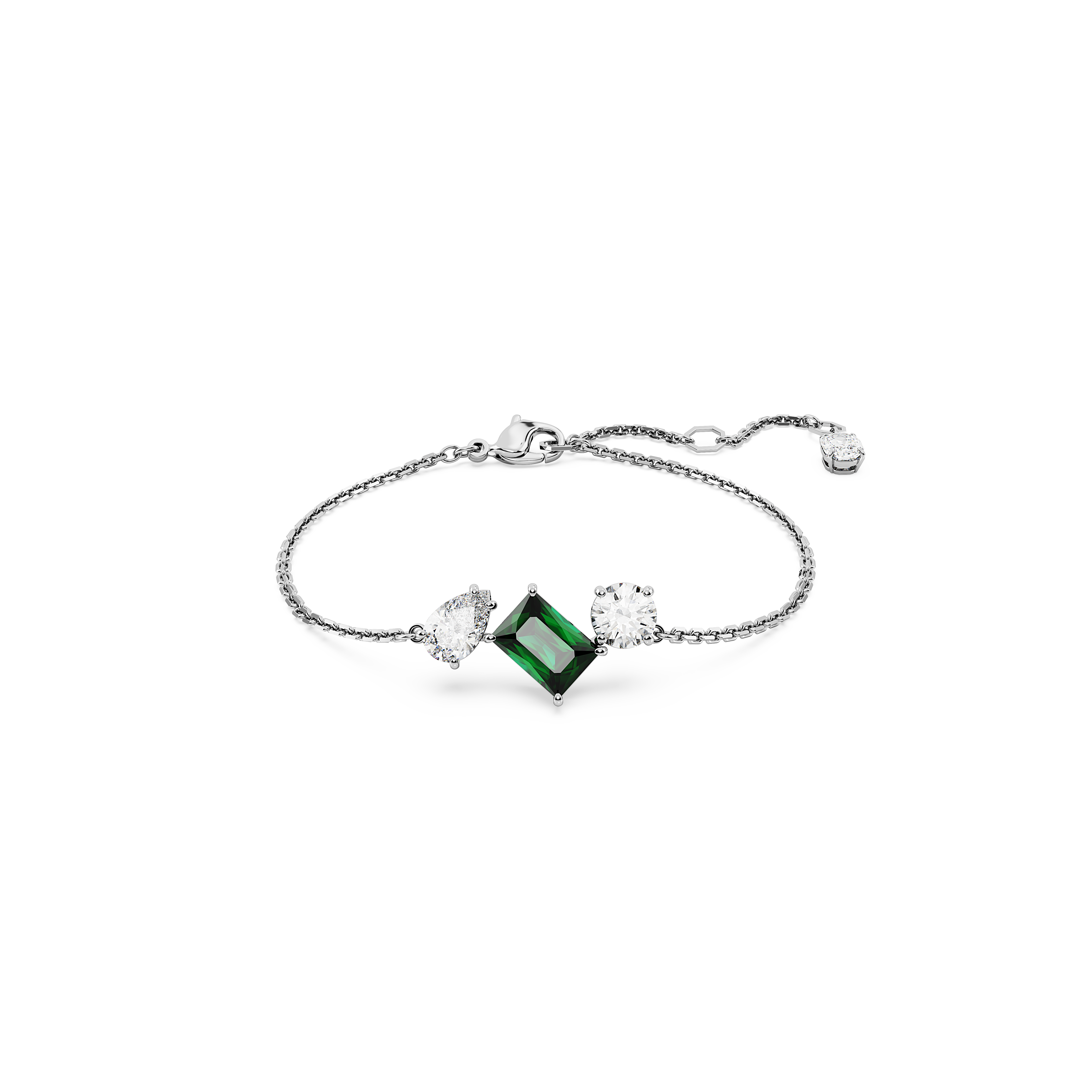 SWAROVSKI MESMERA BRACELET, MIXED CUTS, GREEN, RHODIUM PLATED 5668360