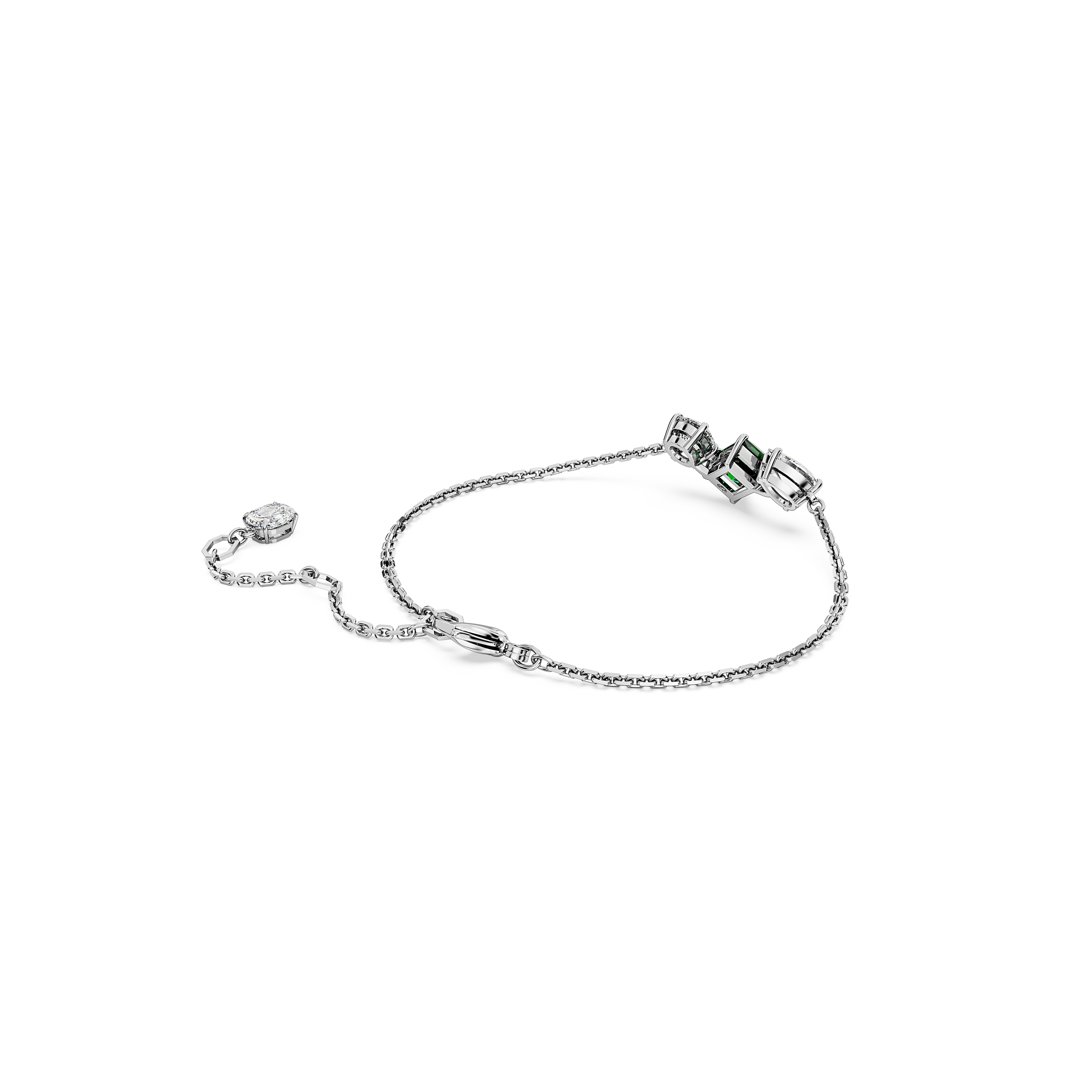 SWAROVSKI MESMERA BRACELET, MIXED CUTS, GREEN, RHODIUM PLATED 5668360
