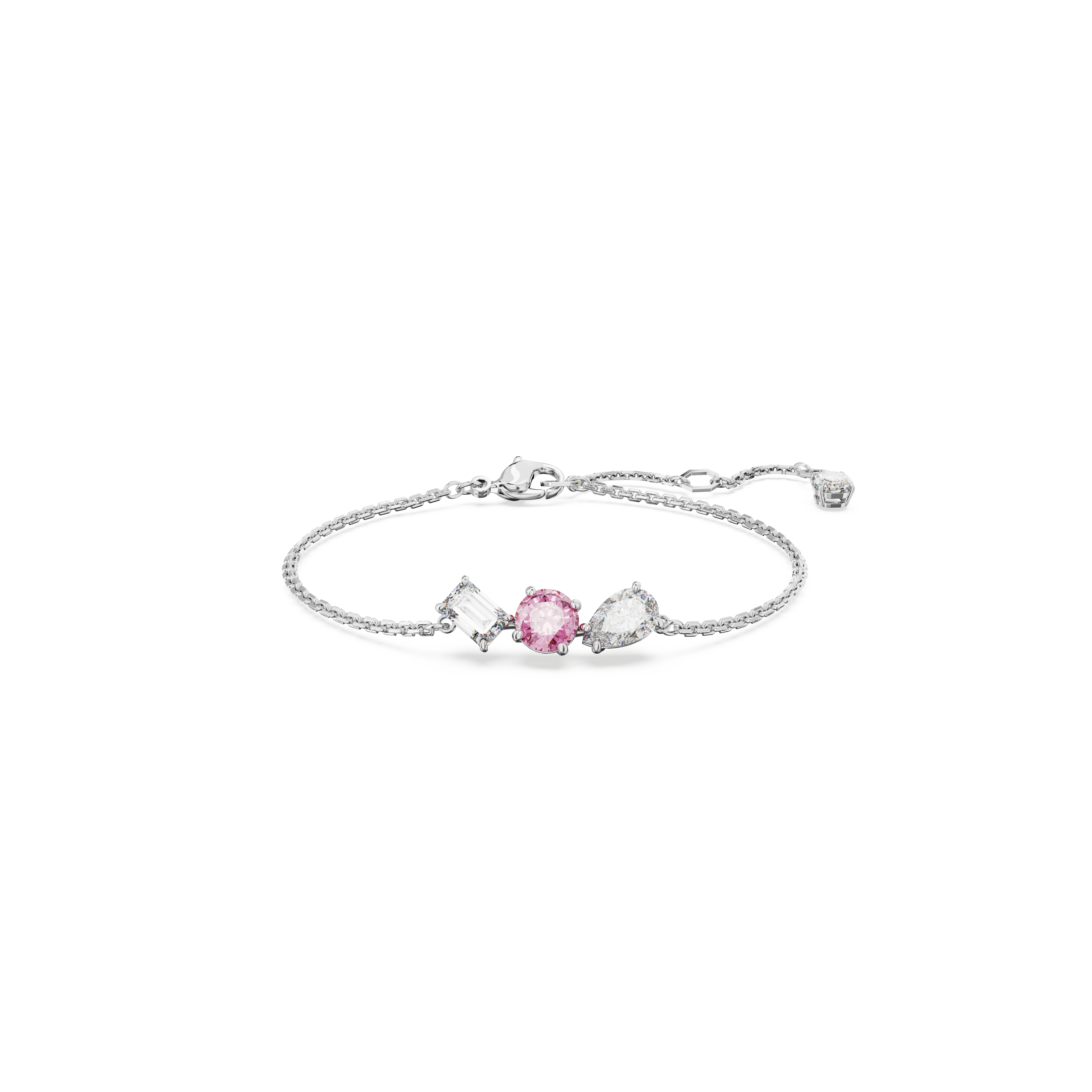 SWAROVSKI MESMERA BRACELET, MIXED CUTS, PINK, RHODIUM PLATED 5668361