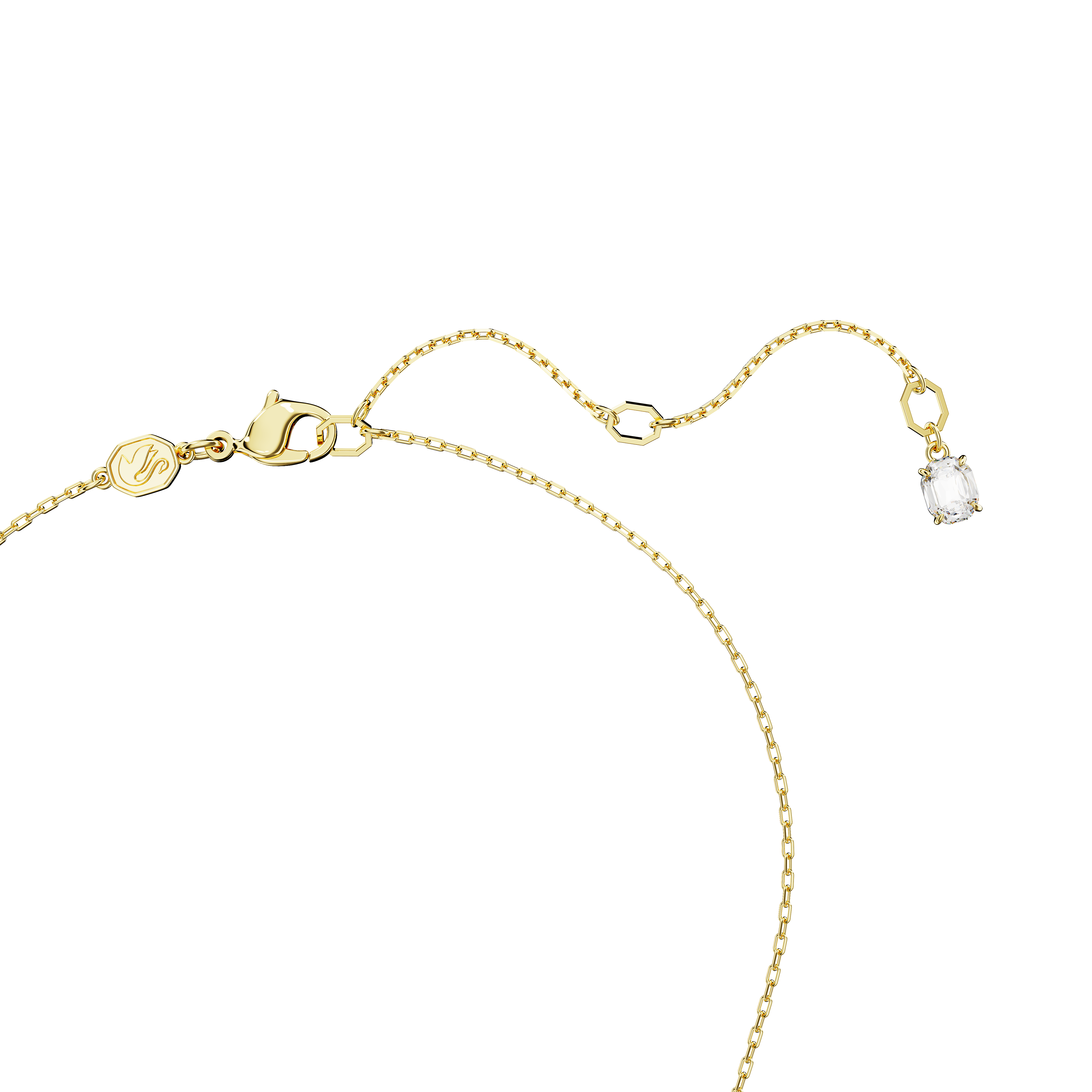 SWAROVSKI DEXTERA PENDANT, INTERLOCKING LOOP, WHITE, GOLD-TONE PLATED 5668820