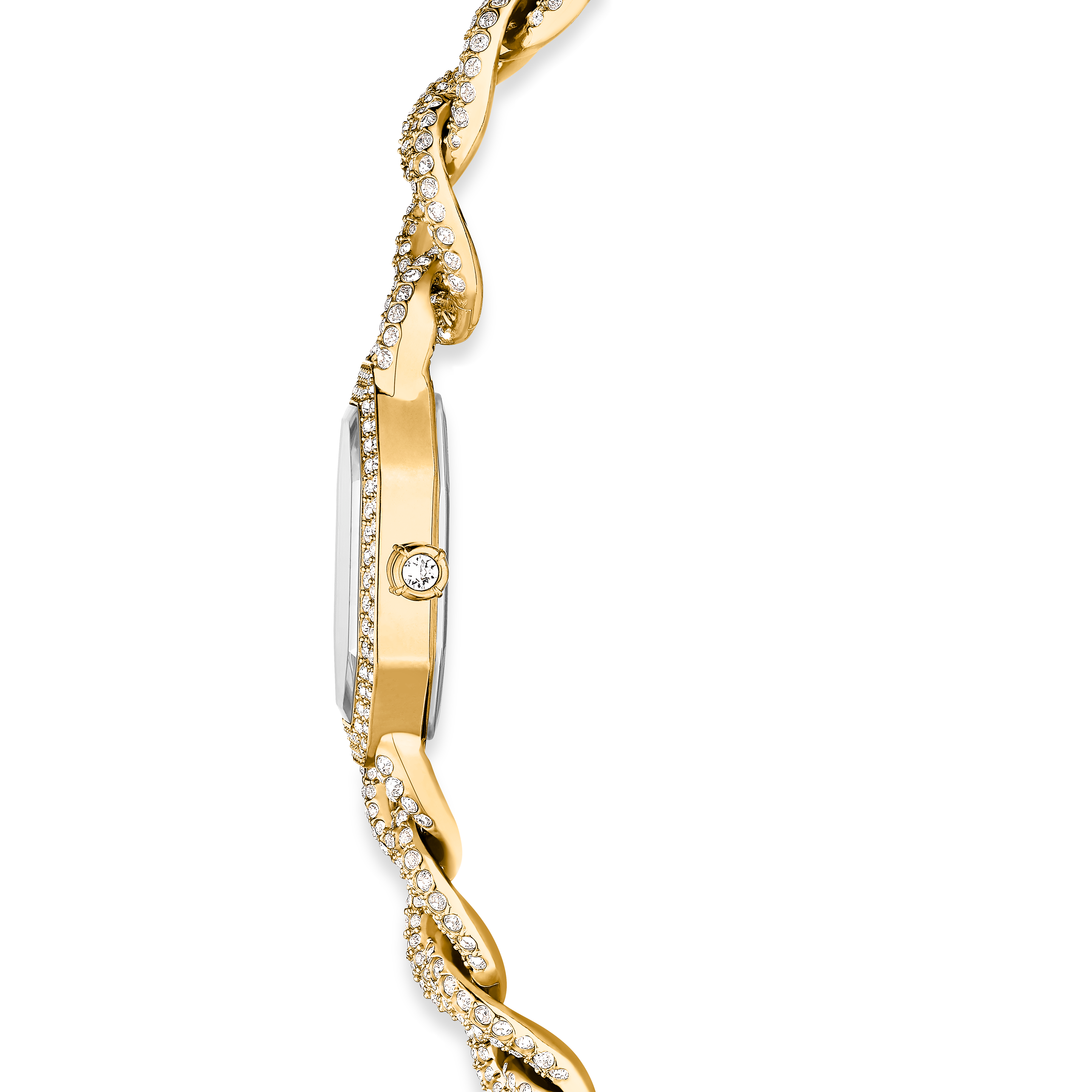 Swarovski Dextera chain watch, Swiss Made, Crystal bracelet, Gold tone, Gold-tone finish 5668854