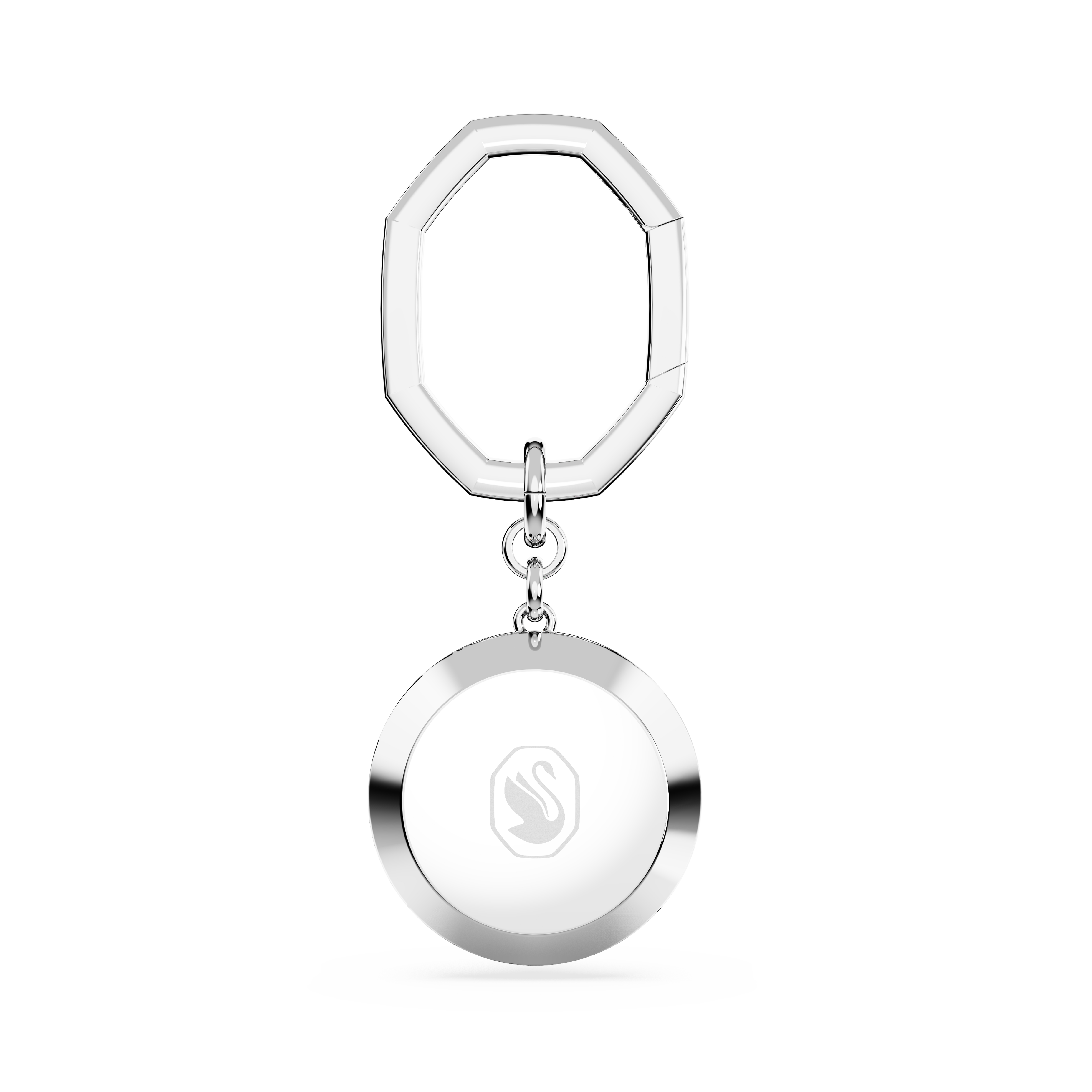 Swarovski Key ring, Round cut, White, Rhodium plated 5669119