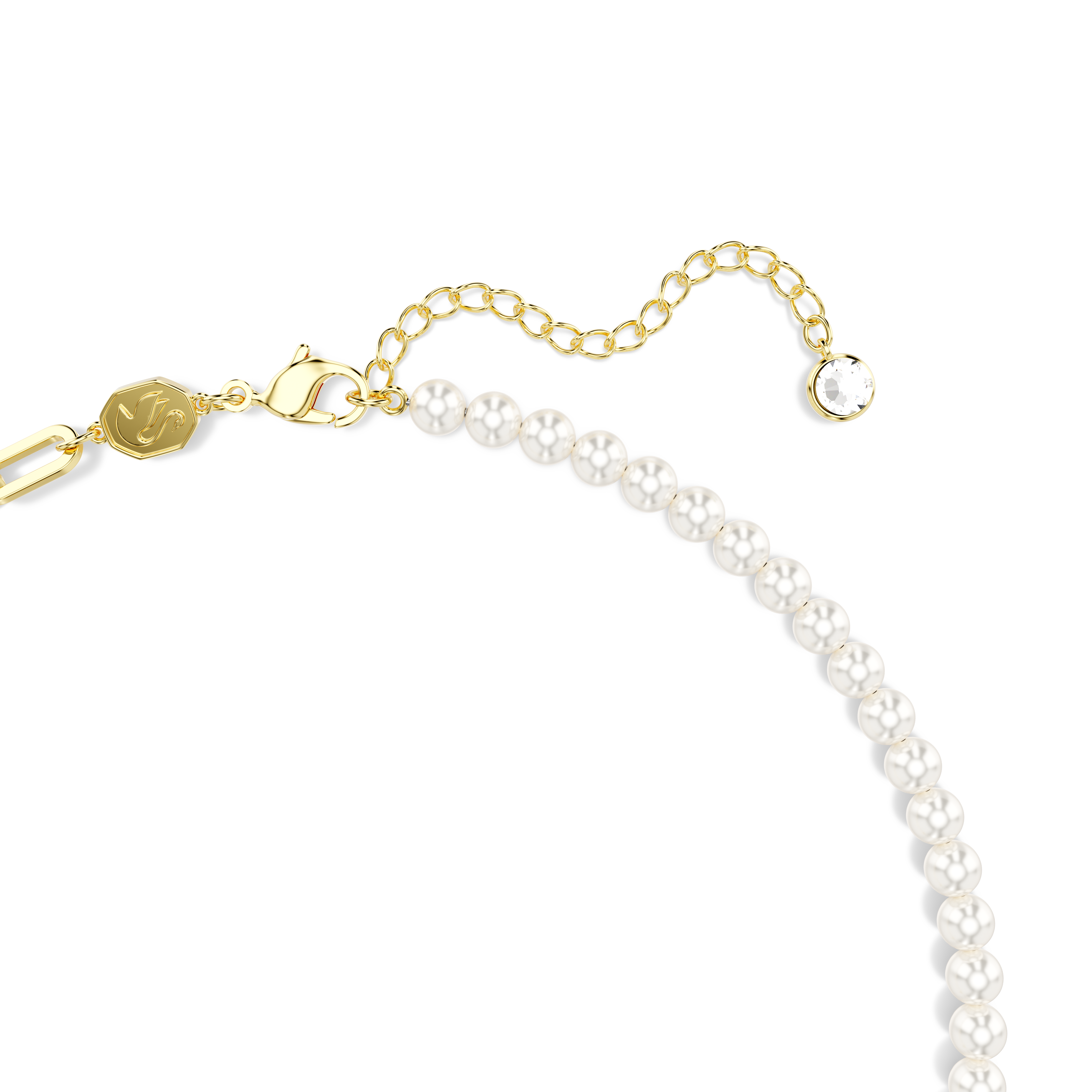 Swarovski Teddy pendant, Crystal pearl, Bear, Multicolored, Gold-tone plated 5669162