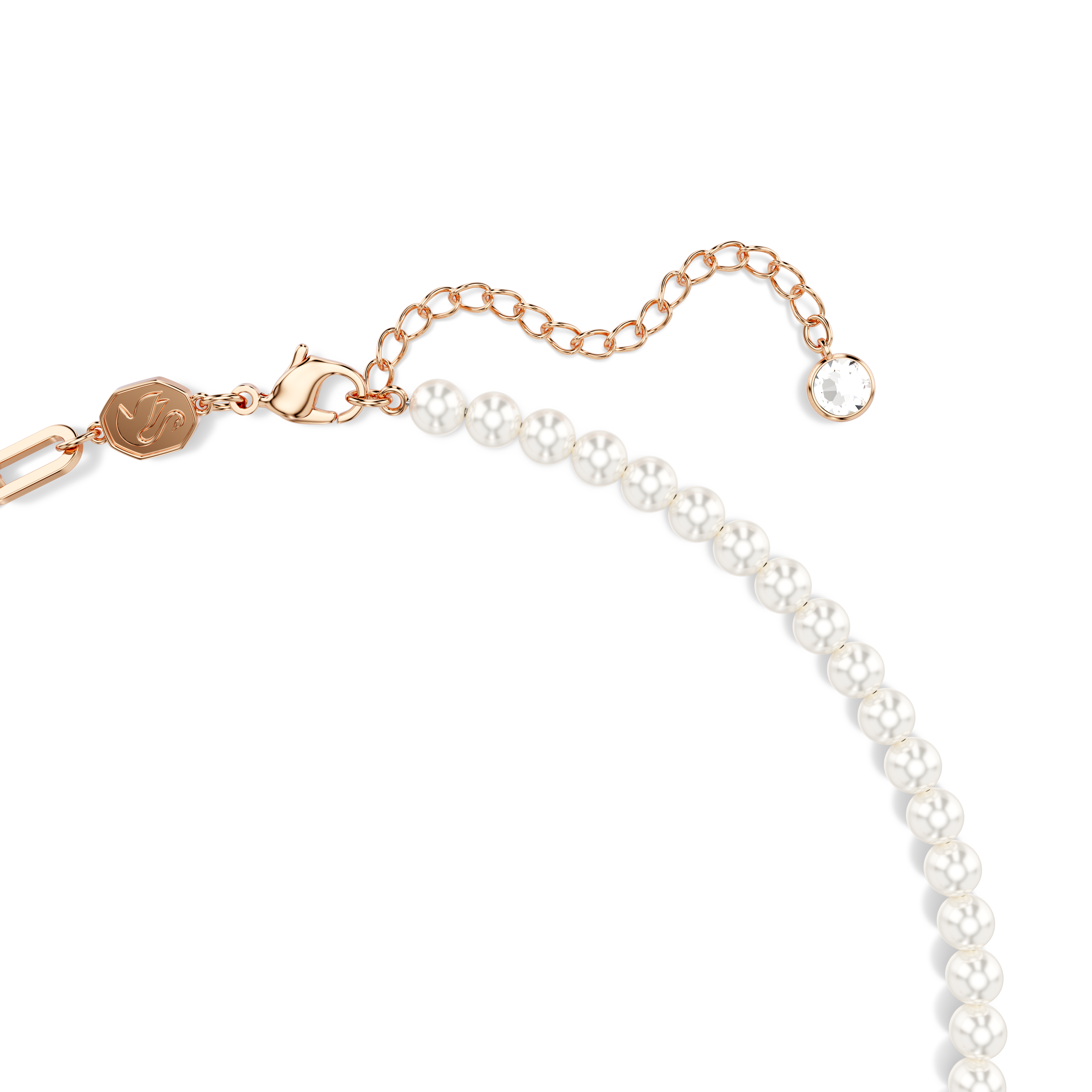 Swarovski Teddy pendant, Crystal pearl, Bear, Pink, Rose gold-tone plated 5669166