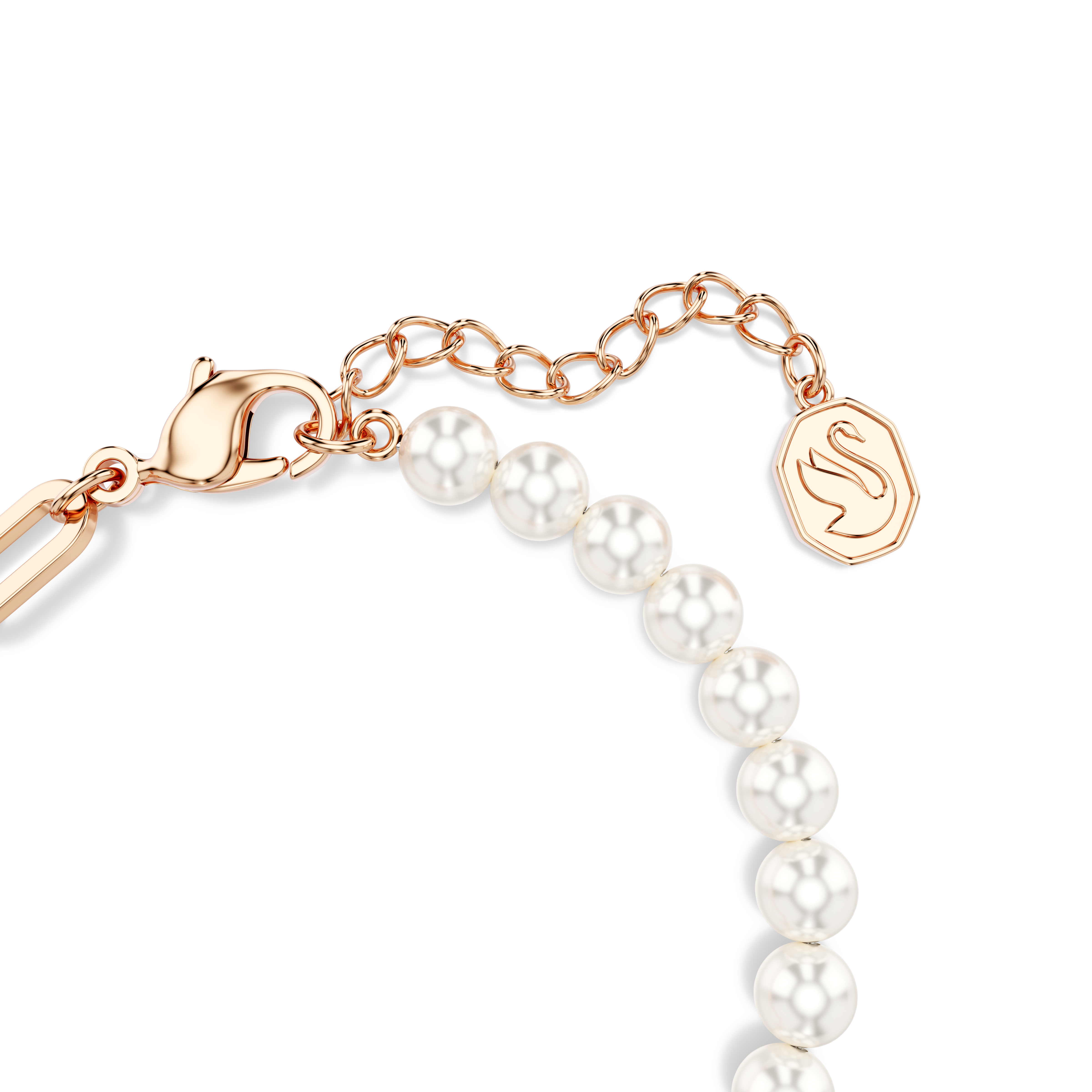 Swarovski Teddy bracelet, Crystal pearl, Bear, Pink, Rose gold-tone plated 5669169
