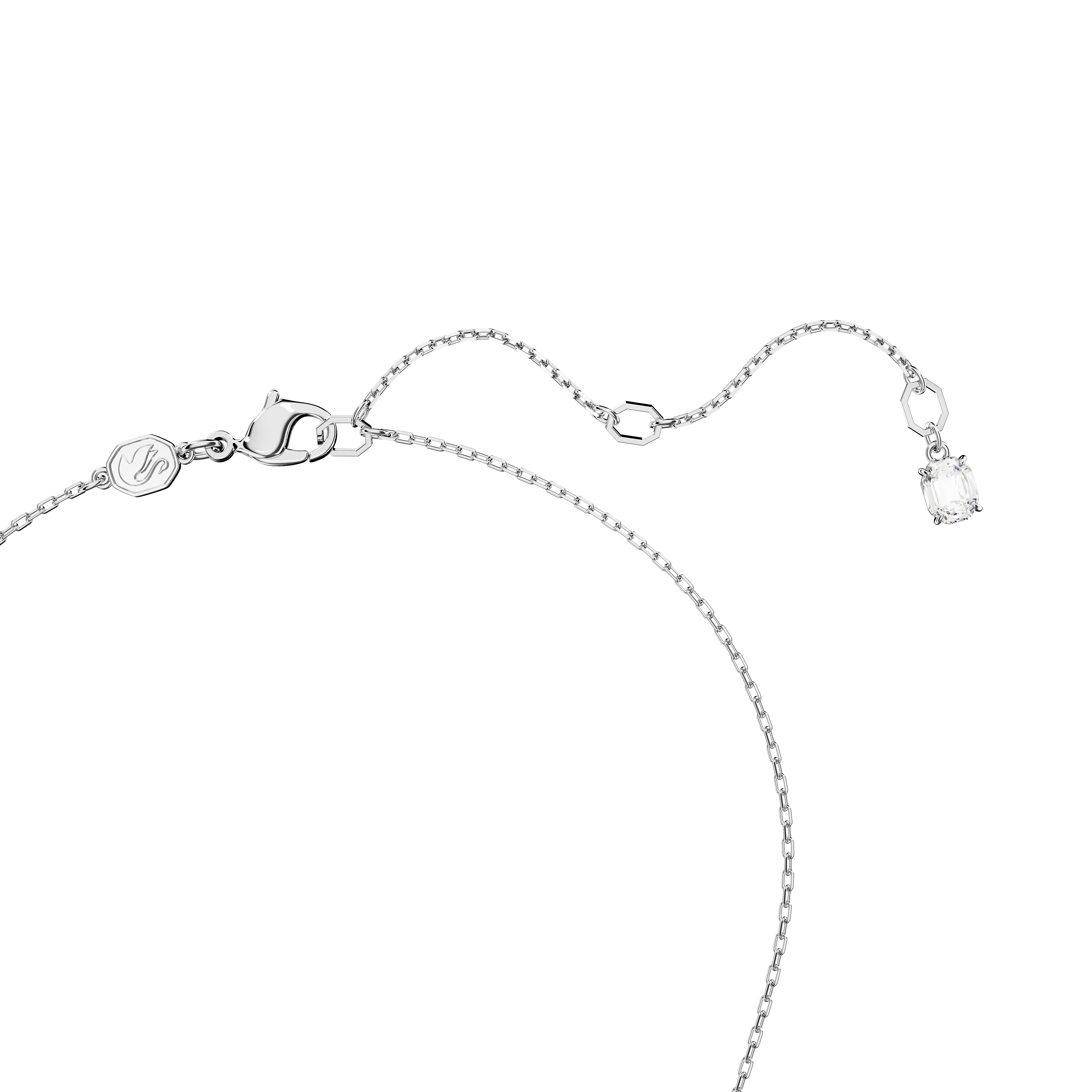 SWAROVSKI DEXTERA PENDANT, INTERLOCKING LOOP, WHITE, RHODIUM PLATED 5670251