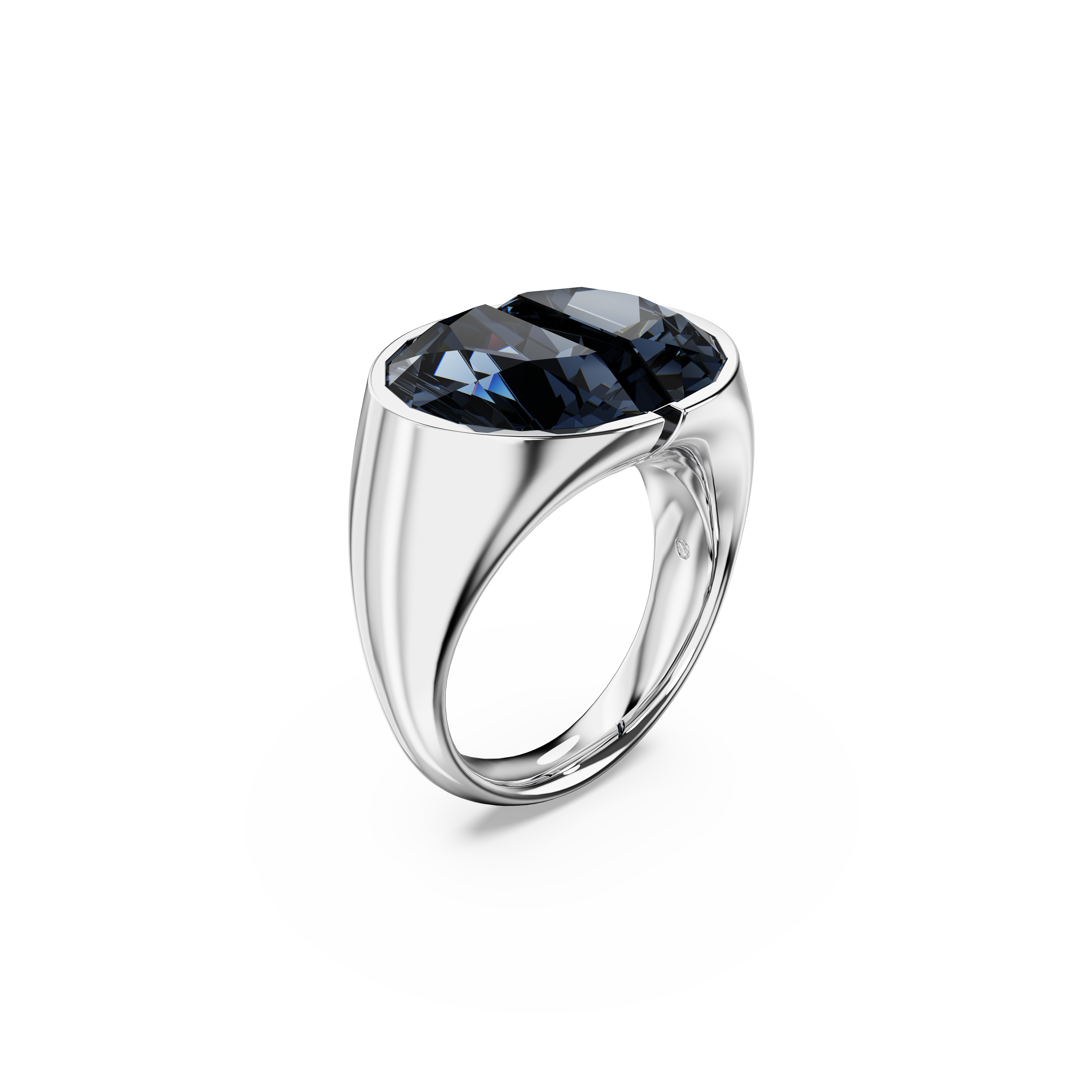 SWAROVSKI LUCENT COCKTAIL RING, GRAY, RHODIUM PLATED