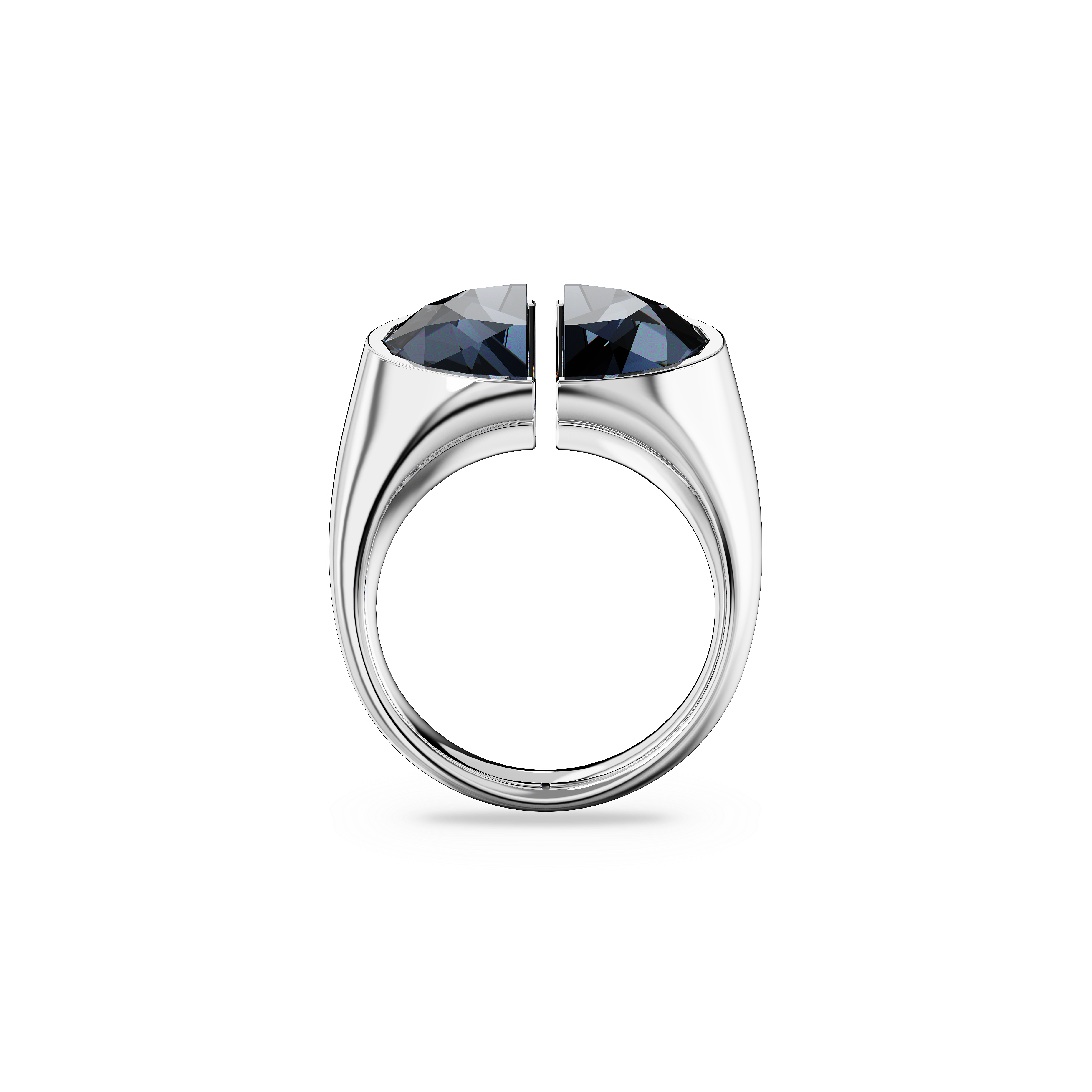 SWAROVSKI LUCENT COCKTAIL RING, GRAY, RHODIUM PLATED