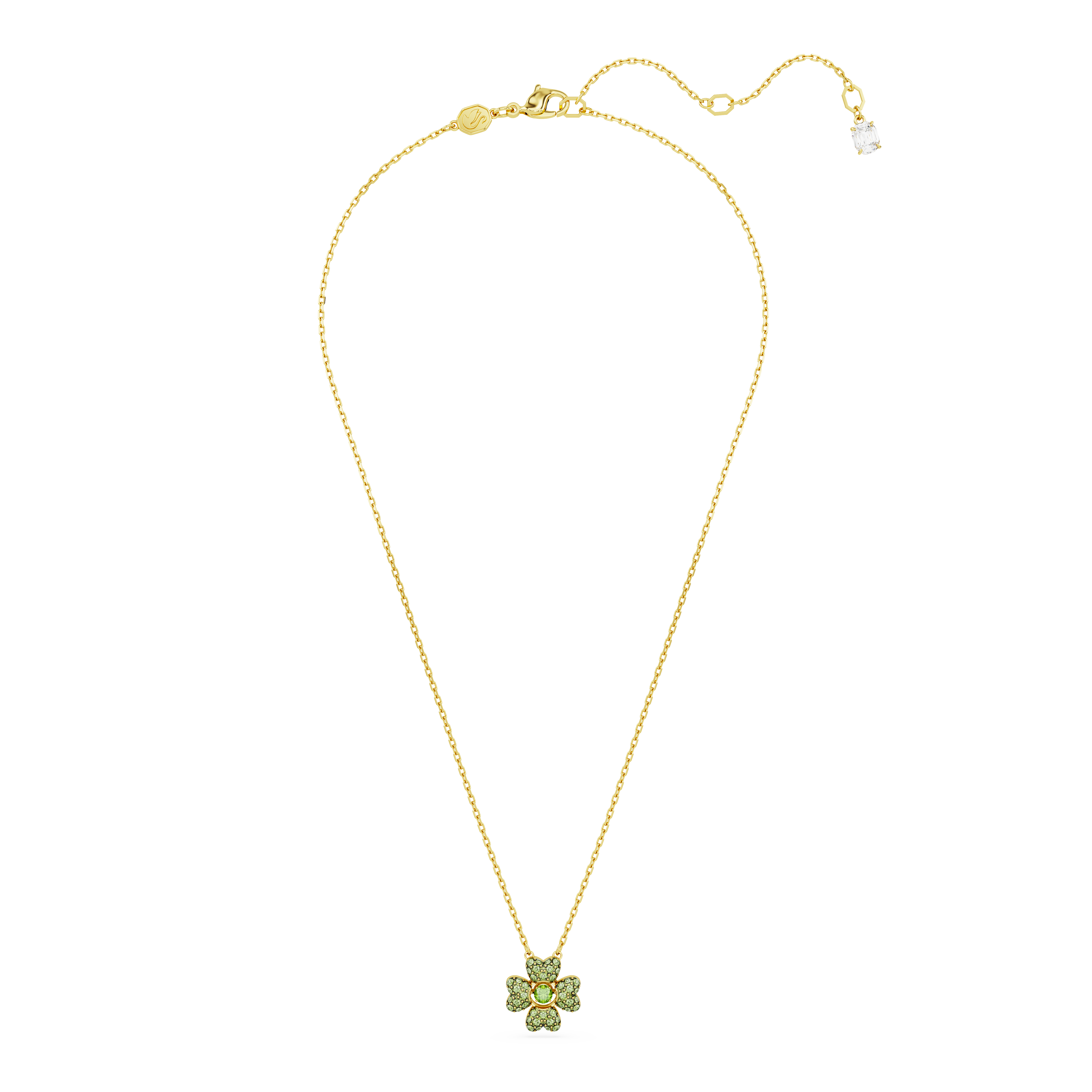 SWAROVSKI IDYLLIA PENDANT, CLOVER, GREEN, GOLD-TONE PLATED 5671144