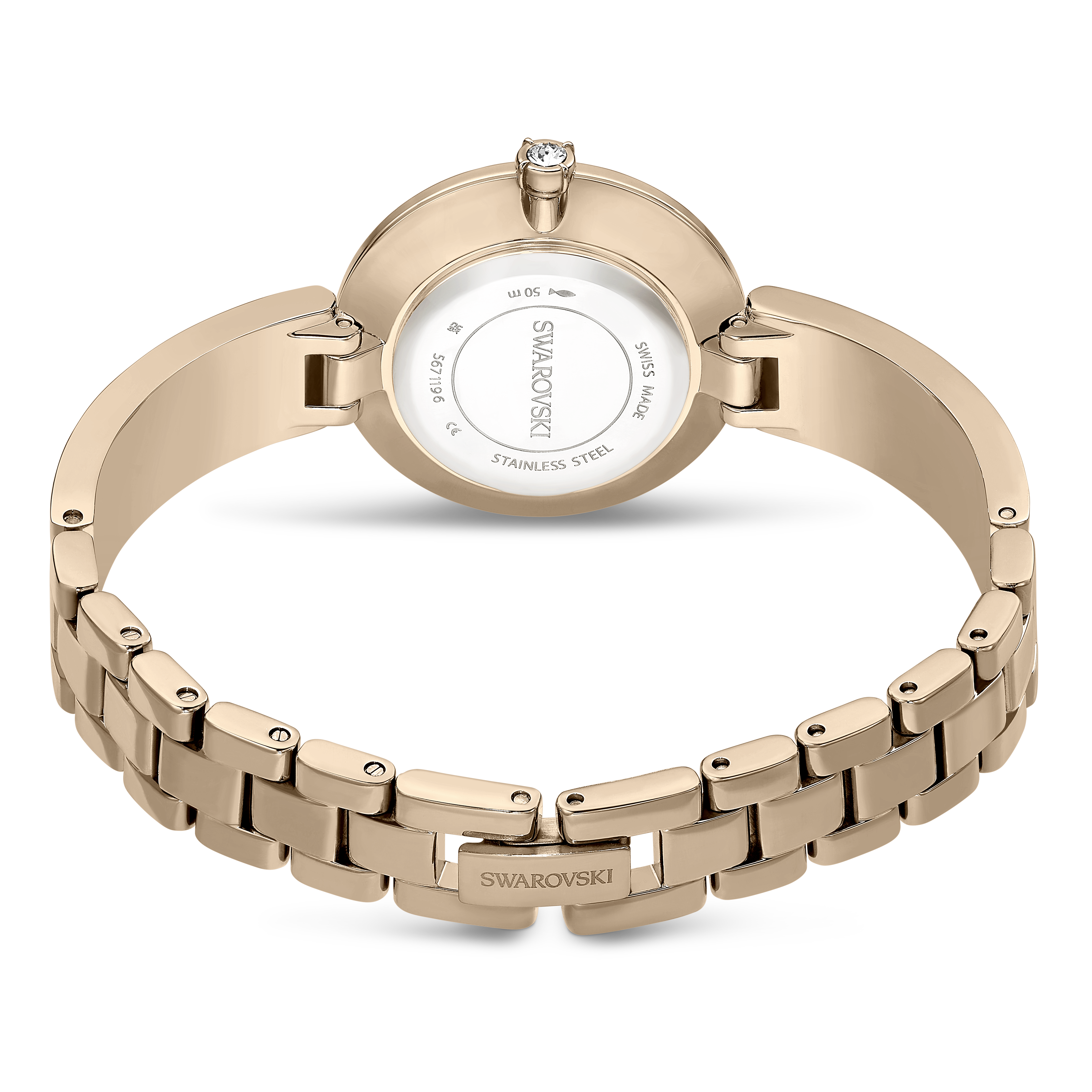 Swarovski Illumina watch, Swiss Made, Metal bracelet, Gold tone, Champagne gold-tone finish 5671196