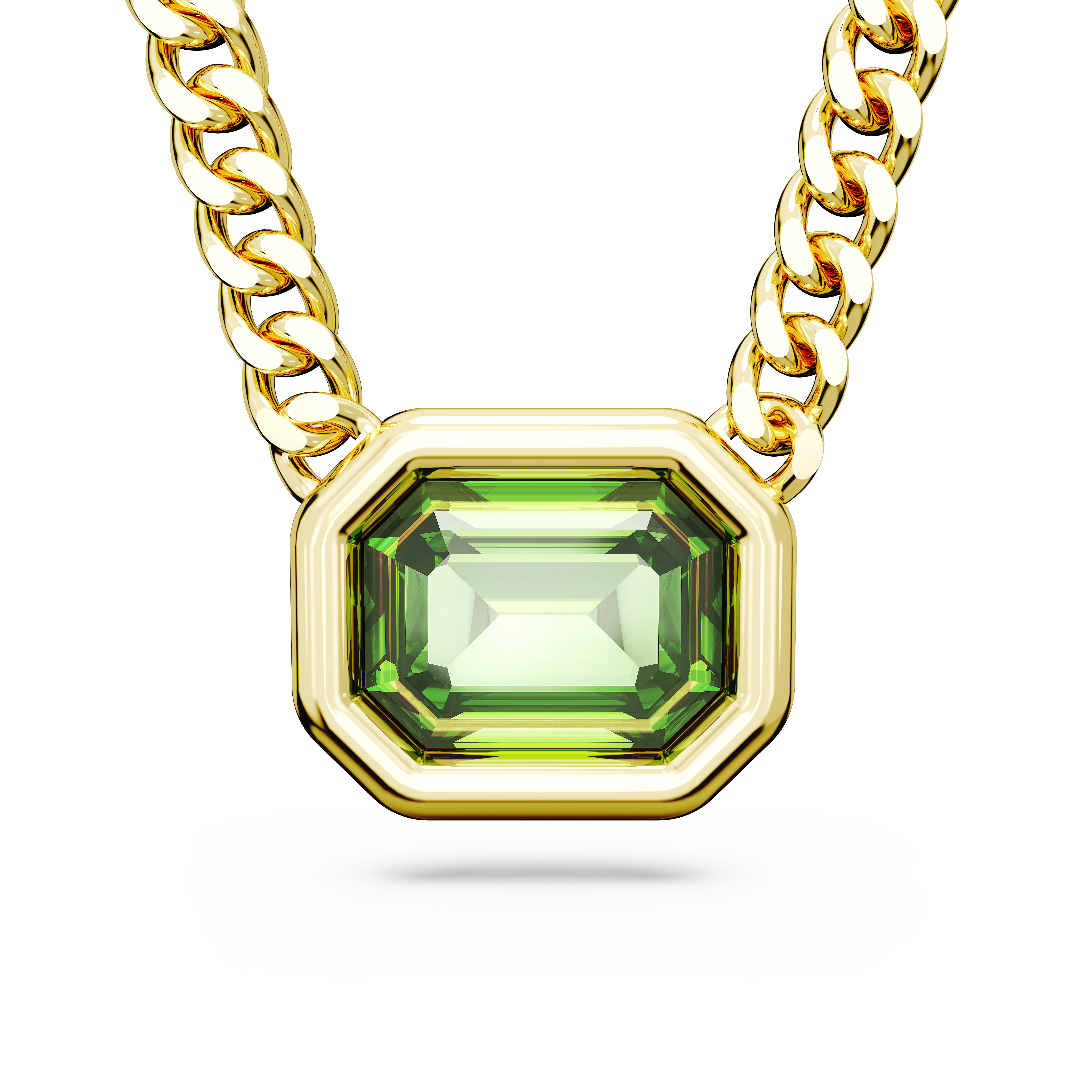 SWAROVSKI MILLENIA PENDANT, OCTAGON CUT, GREEN, GOLD-TONE PLATED 5671583
