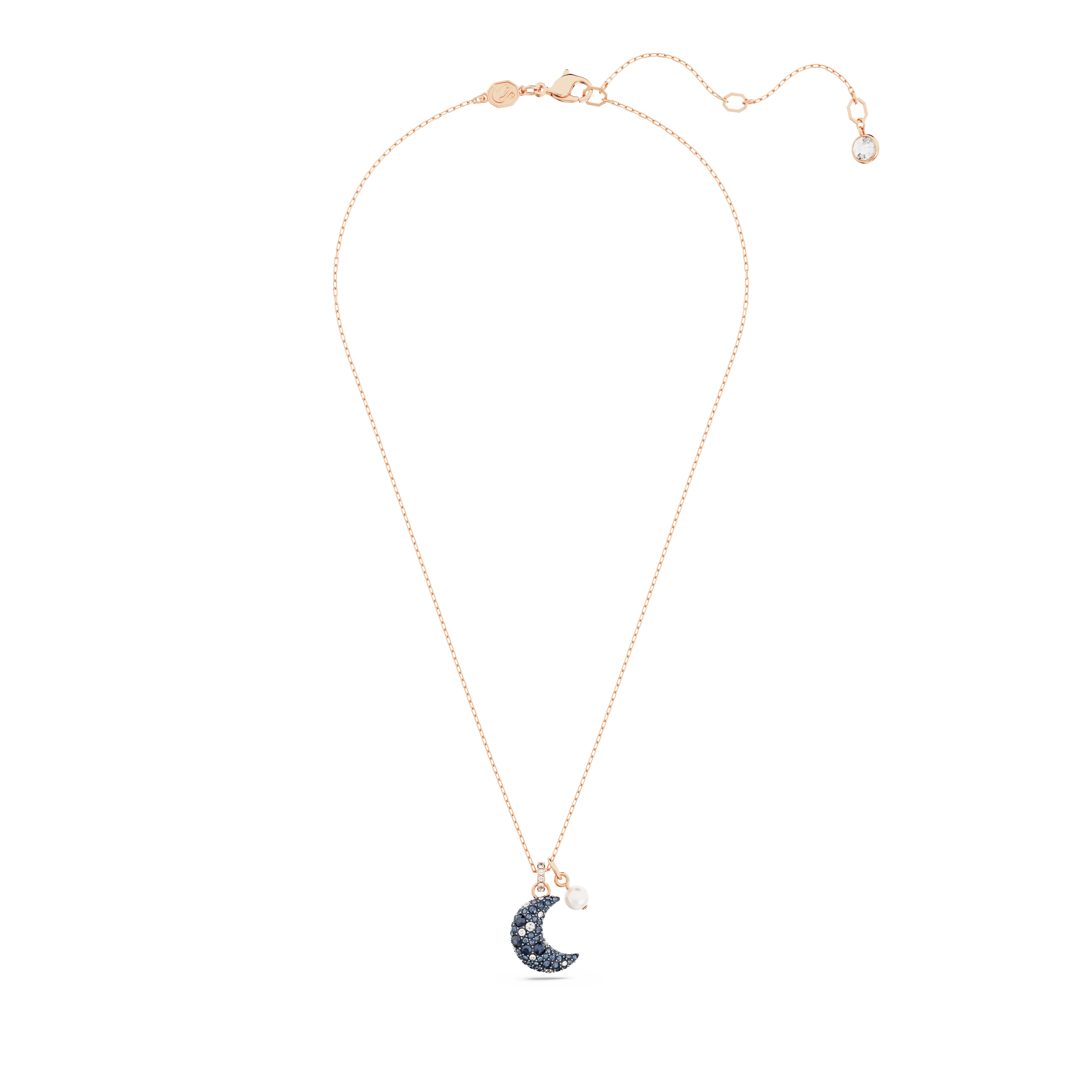 SWAROVSKI LUNA PENDANT, MOON, MULTICOLORED, ROSE GOLD-TONE PLATED 5671585