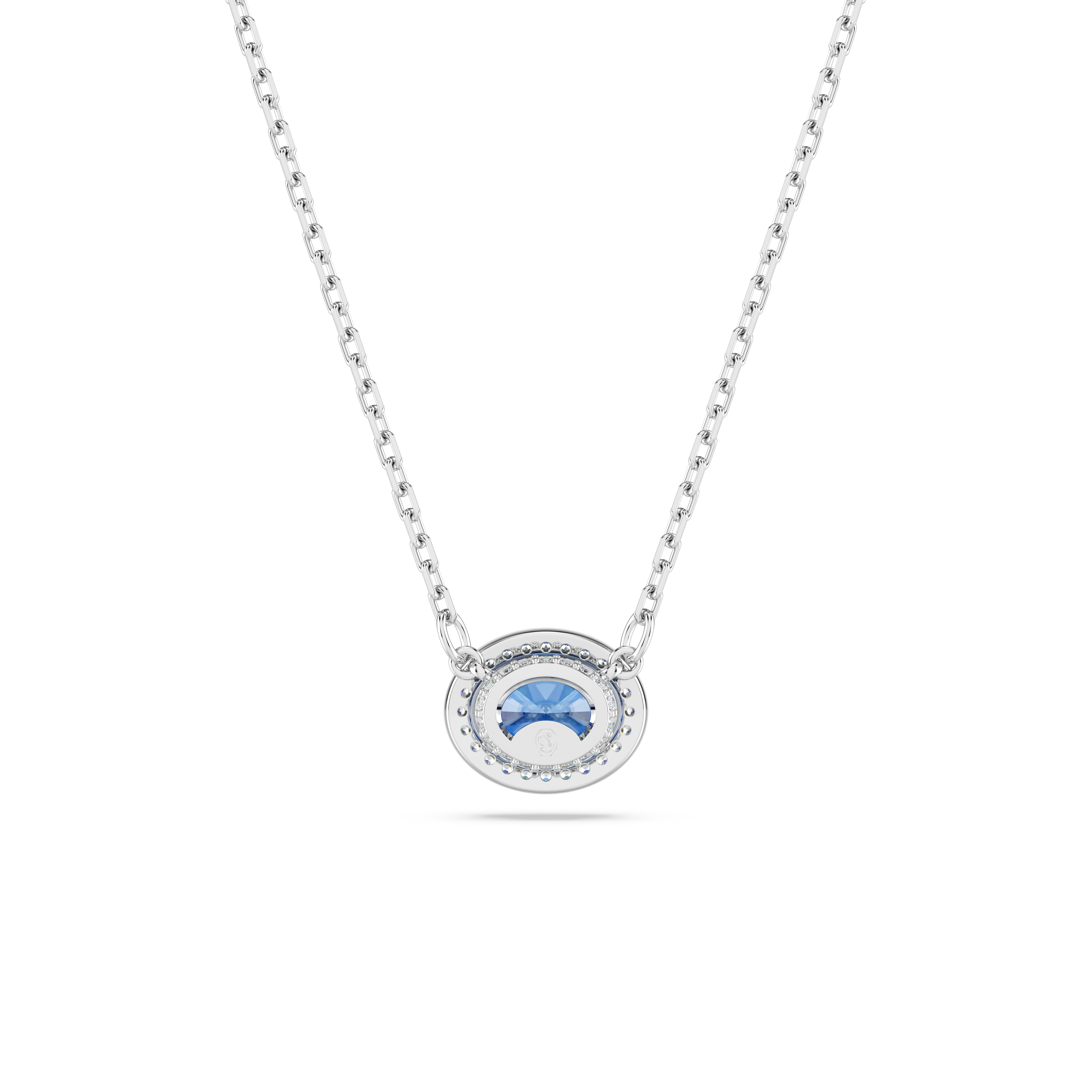 SWAROVSKI CONSTELLA NECKLACE, OVAL CUT, BLUE, RHODIUM PLATED 5671809