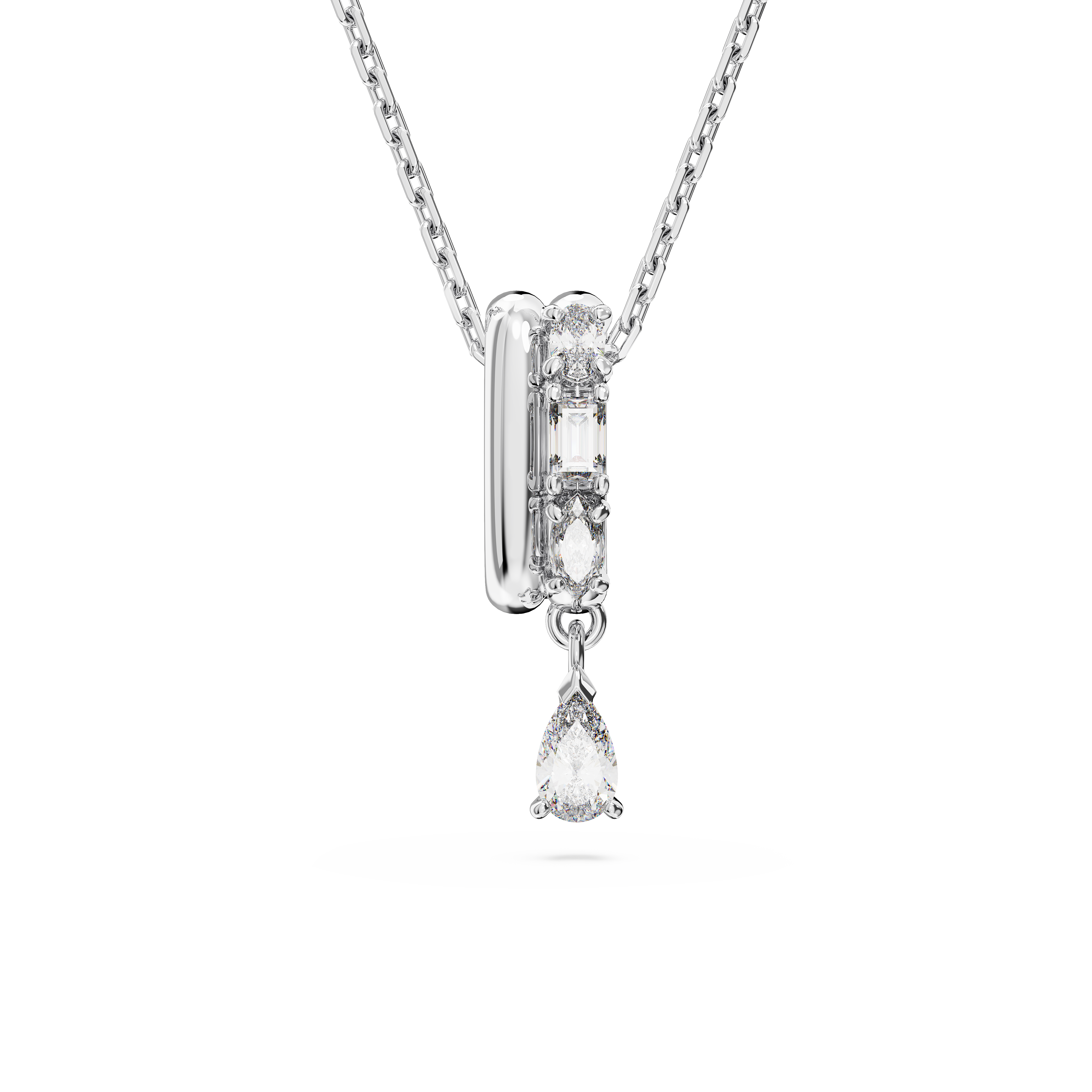 SWAROVSKI DEXTERA PENDANT, MIXED CUTS, WHITE, RHODIUM PLATED 5671819