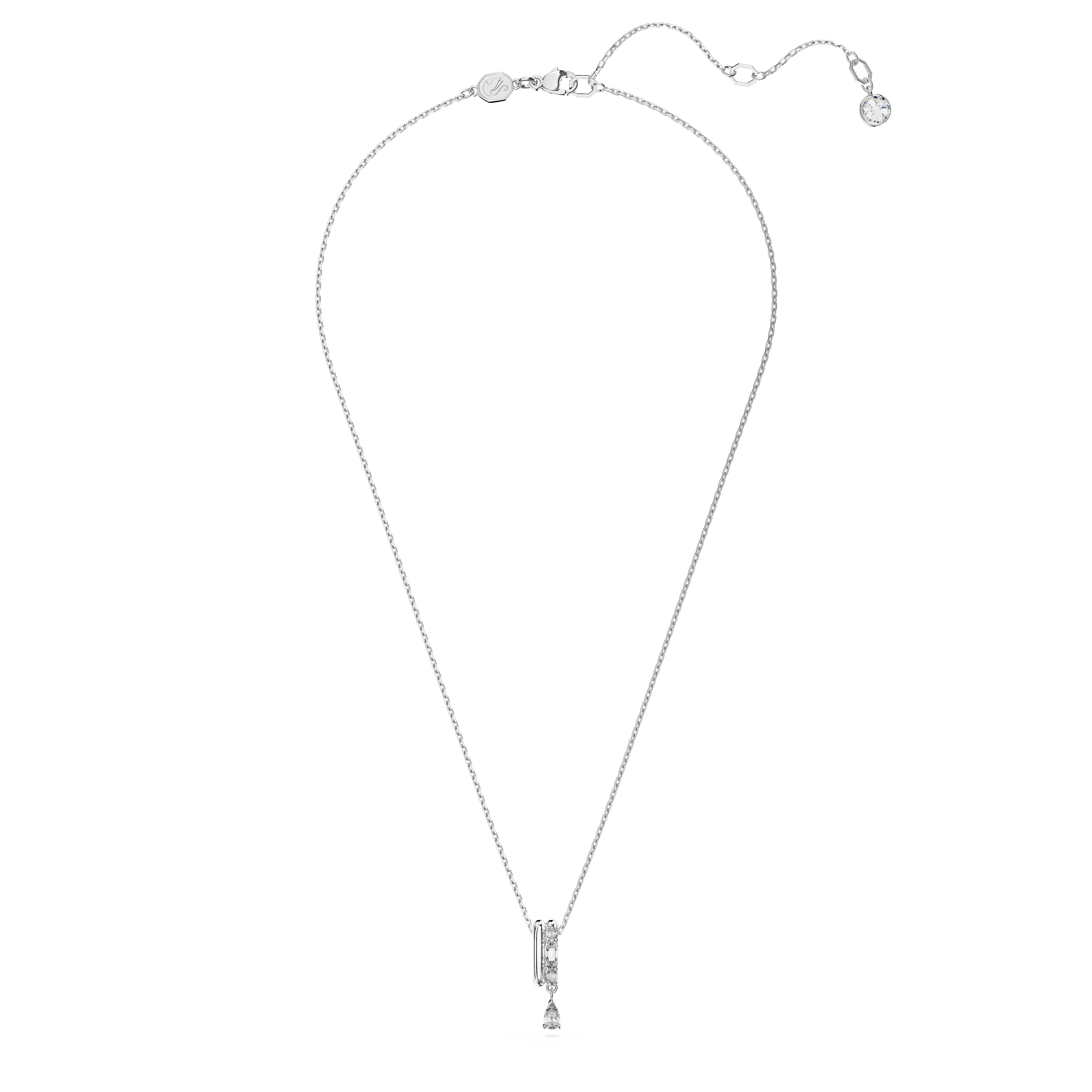 SWAROVSKI DEXTERA PENDANT, MIXED CUTS, WHITE, RHODIUM PLATED 5671819
