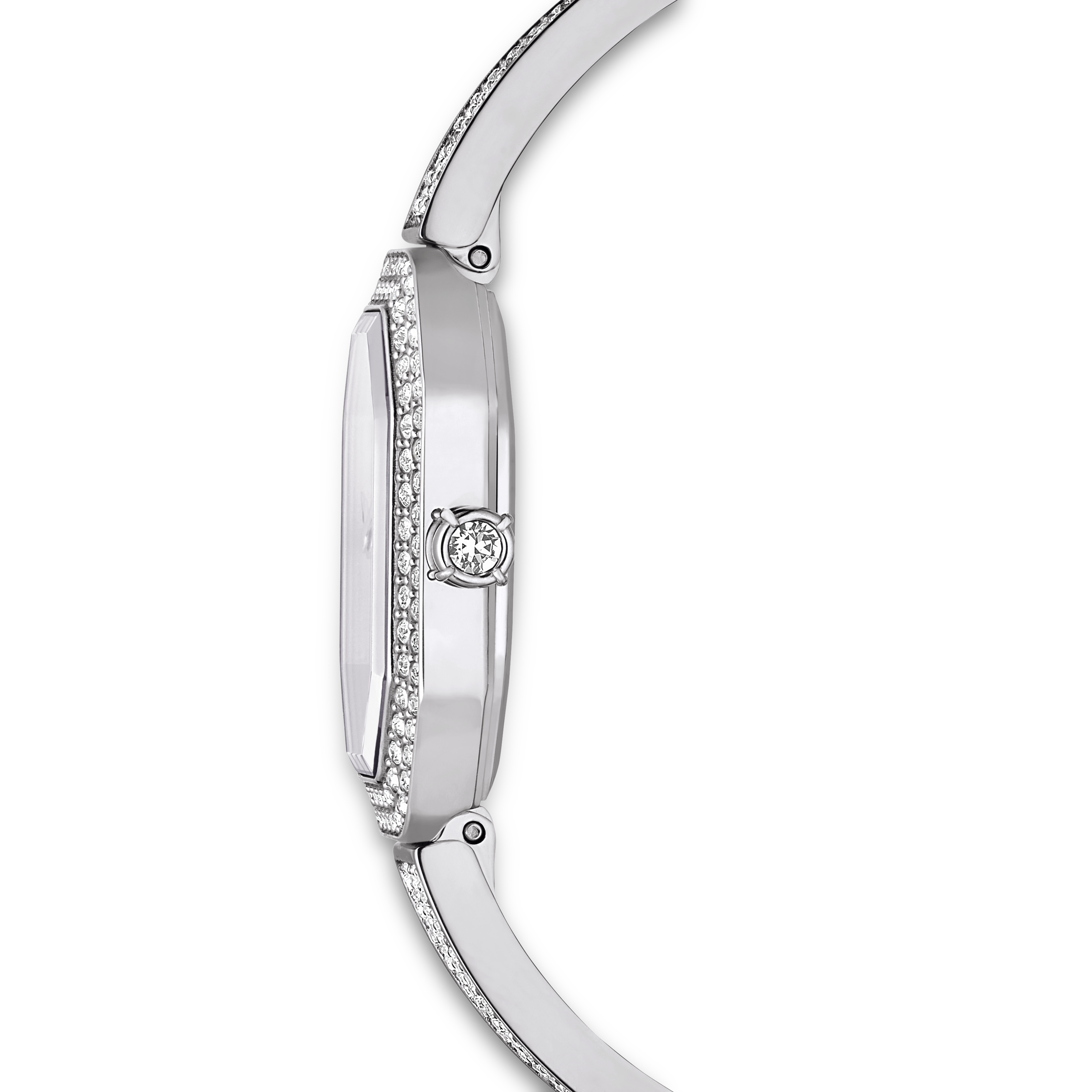 Swarovski Dextera bangle watch, Swiss Made, Metal bracelet, Silver tone, Stainless steel 5672977