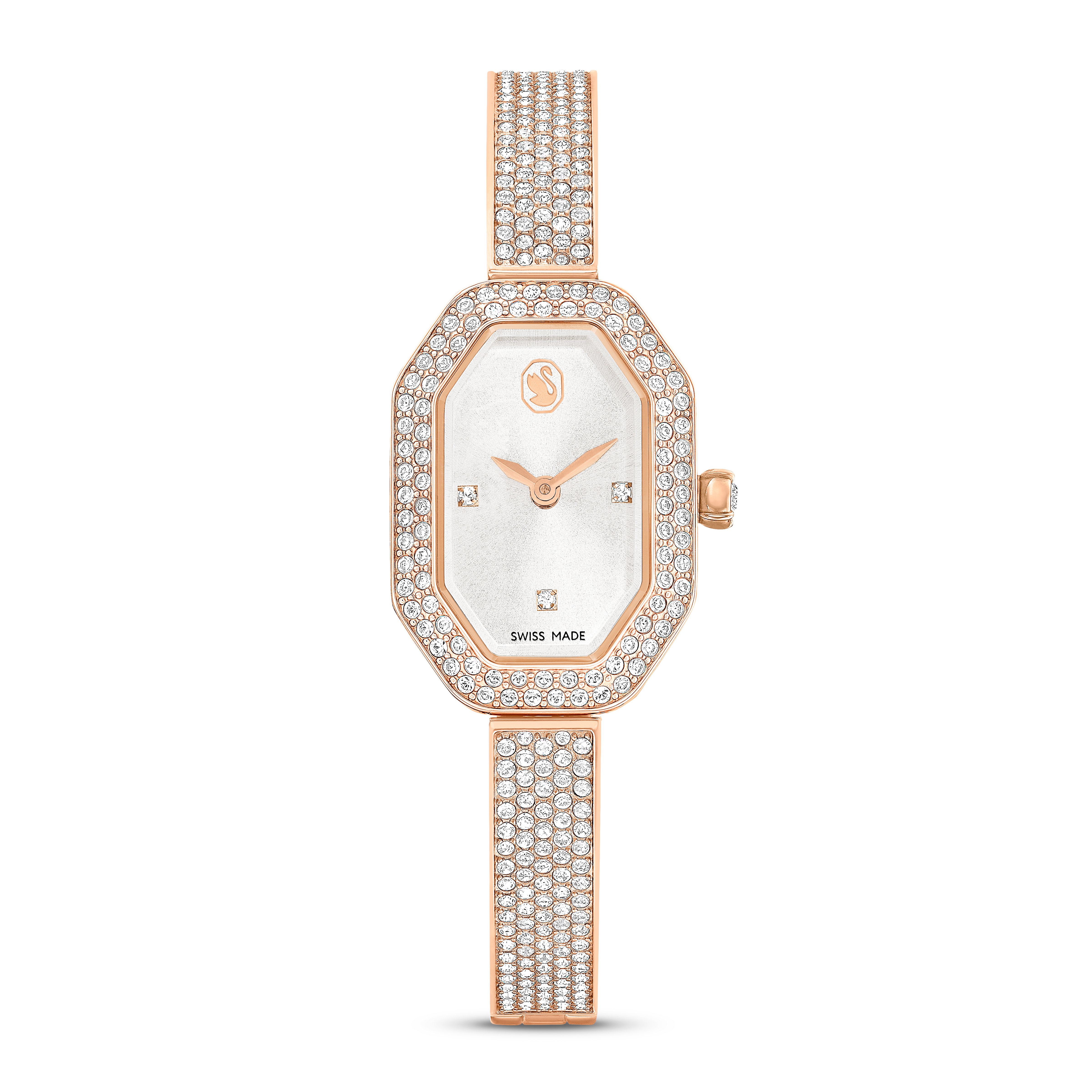 Swarovski Dextera bangle watch, Swiss Made, Metal bracelet, Rose gold tone, Rose gold-tone finish 5672992